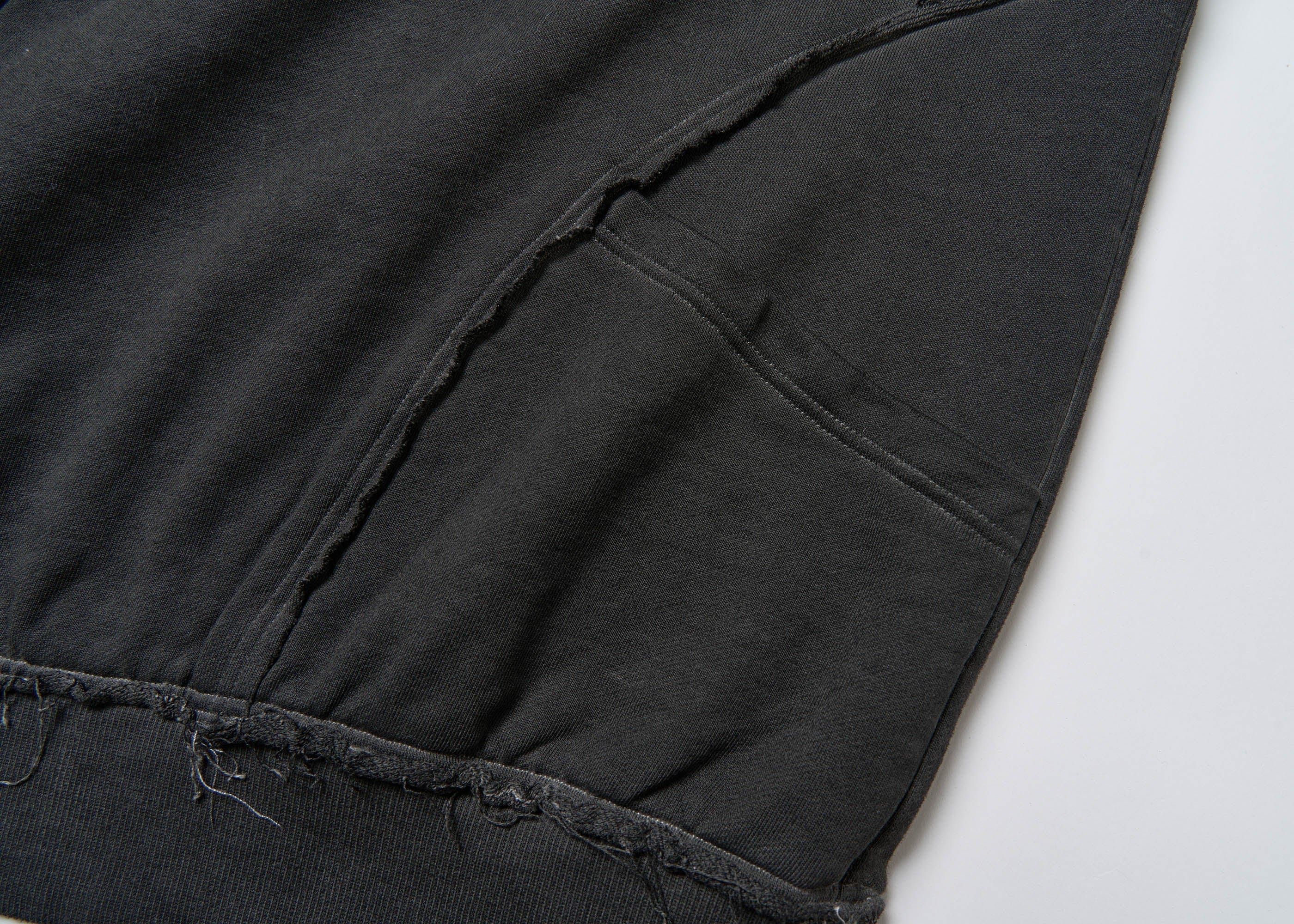 SAVAGEGROWTHWORLD Distressed Spliced Reversible Cross-Stitch Hoodie, premium urban and streetwear designers apparel on PROJECTISR.com, SAVAGEGROWTHWORLD