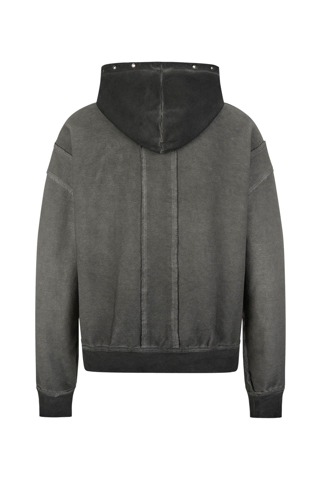 SAVAGEGROWTHWORLD Distressed Spliced Reversible Cross-Stitch Hoodie, premium urban and streetwear designers apparel on PROJECTISR.com, SAVAGEGROWTHWORLD