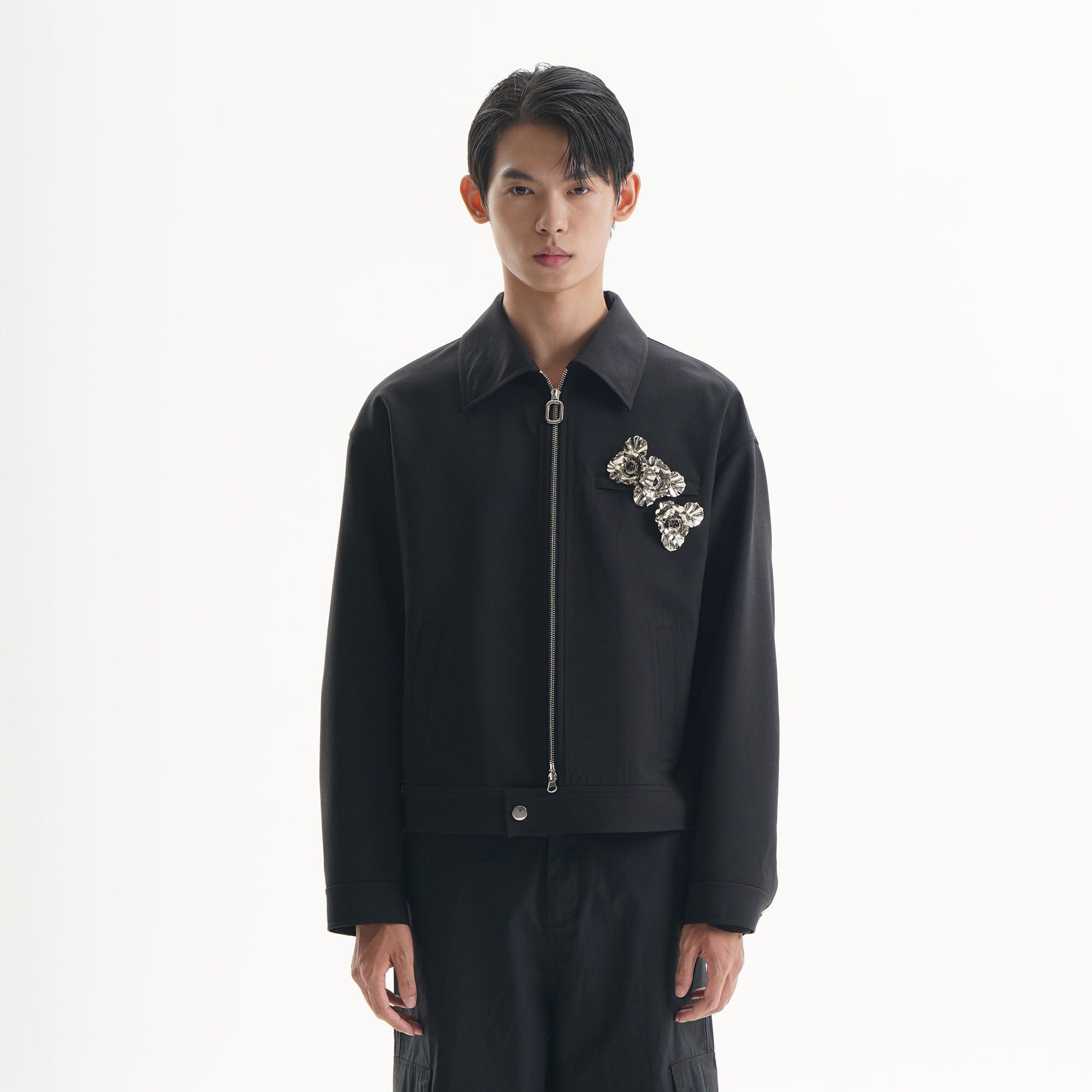 ORAL UTOPIA Metal Floral Acetate Jacket, premium urban and streetwear designers apparel on PROJECTISR.com, ORAL UTOPIA