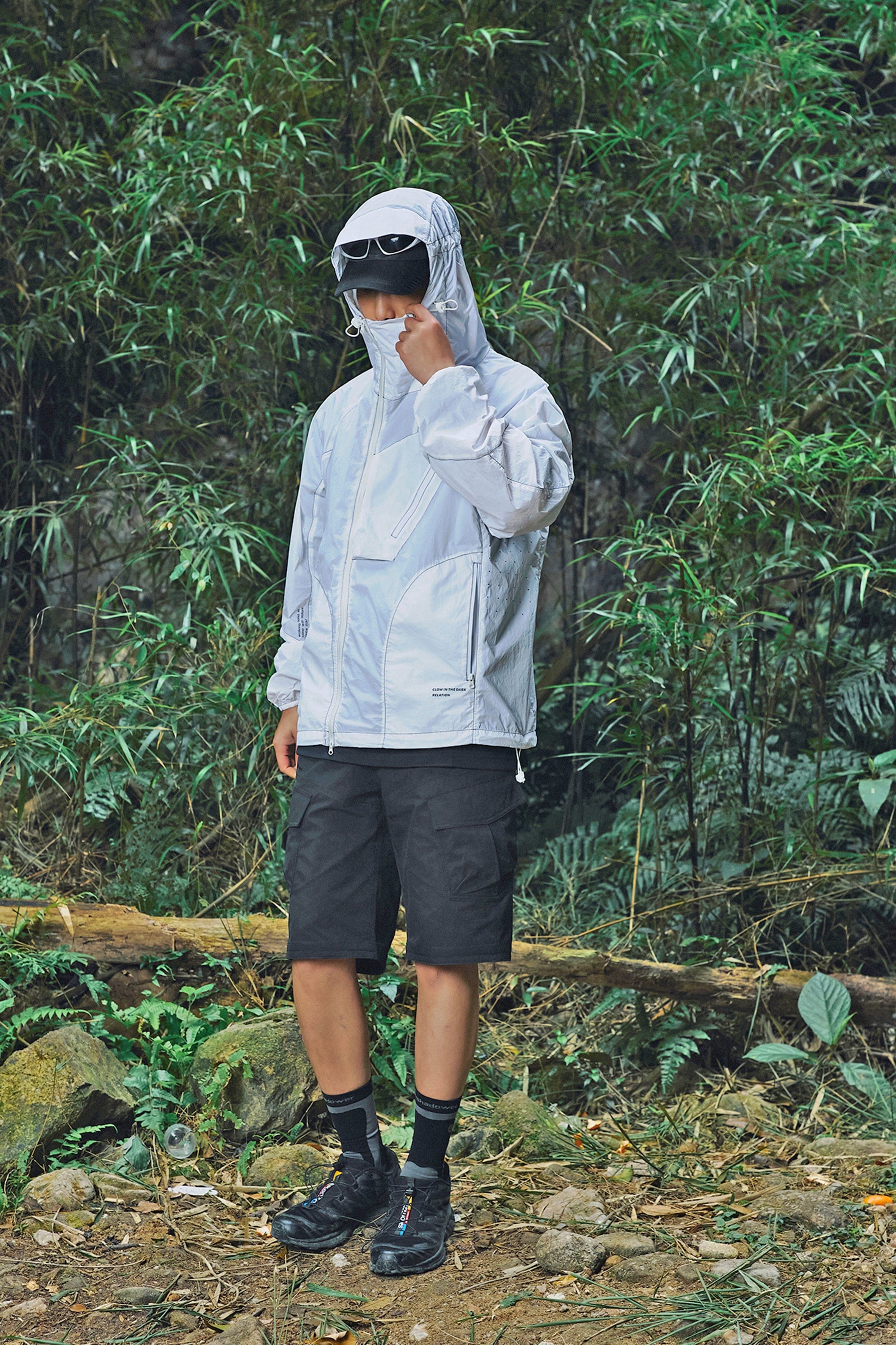 ENSHADOWER Modern Large Pocket Logo Shorts, premium urban and streetwear designers apparel on PROJECTISR.com, ENSHADOWER