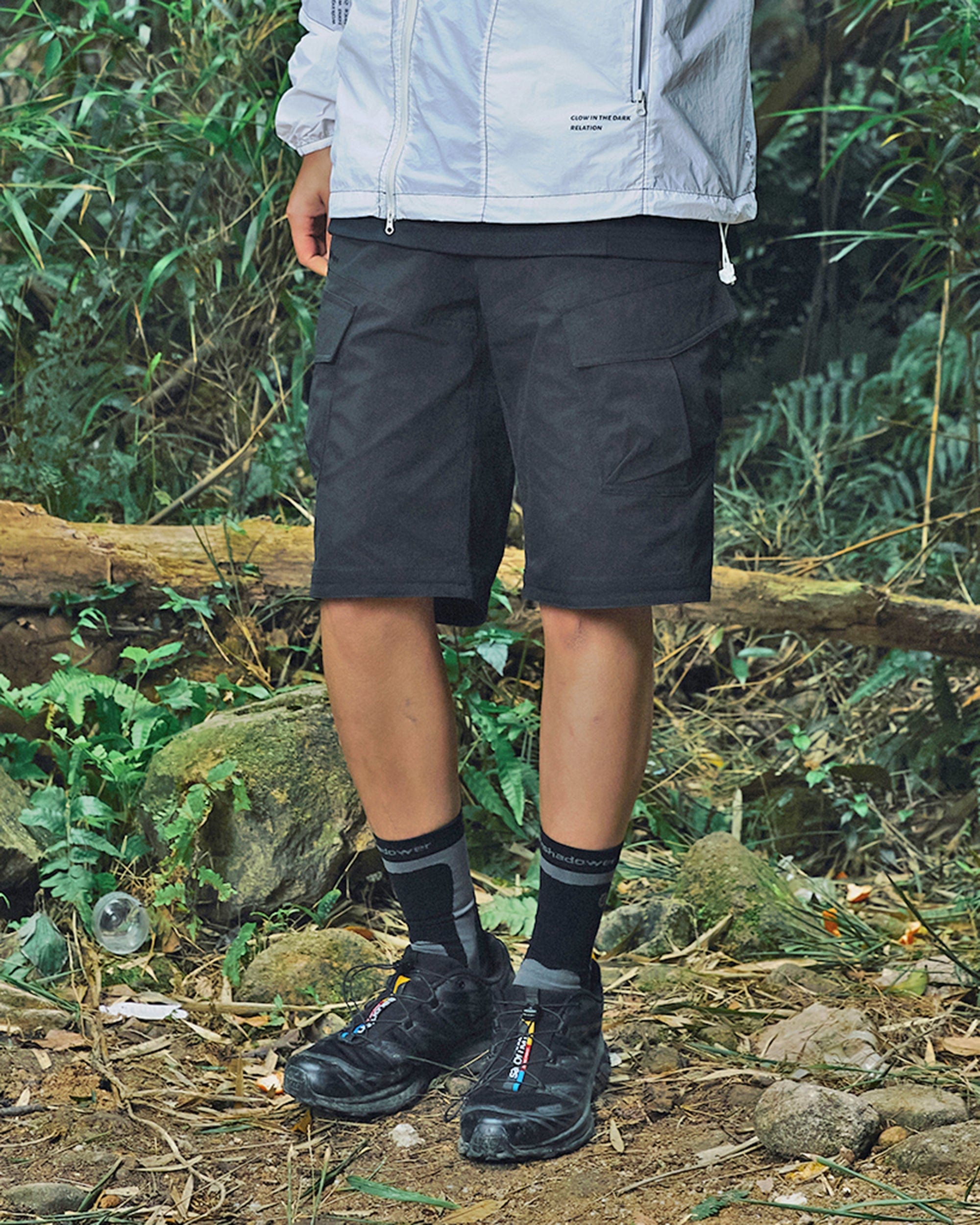 ENSHADOWER Modern Large Pocket Logo Shorts, premium urban and streetwear designers apparel on PROJECTISR.com, ENSHADOWER