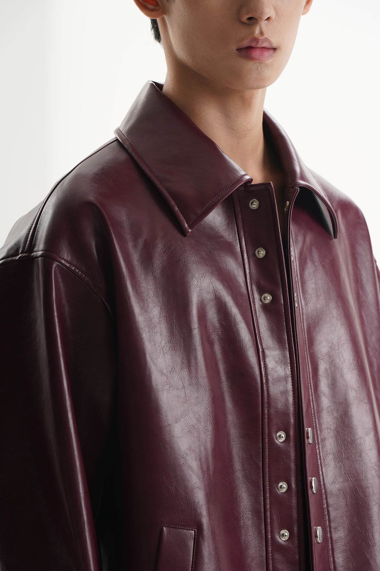 ORAL UTOPIA Glossy PU Coat Ancora Red