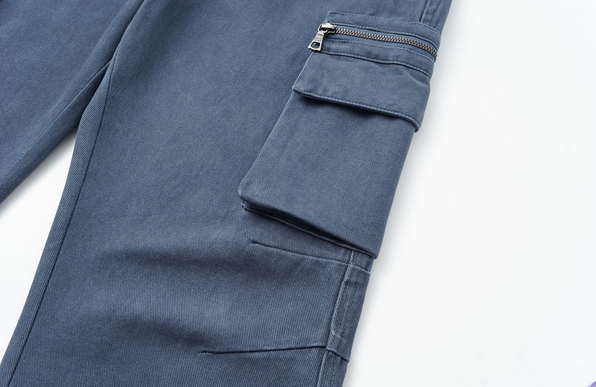 ELETEIZE Washed Floral-Waist Cargo Trousers