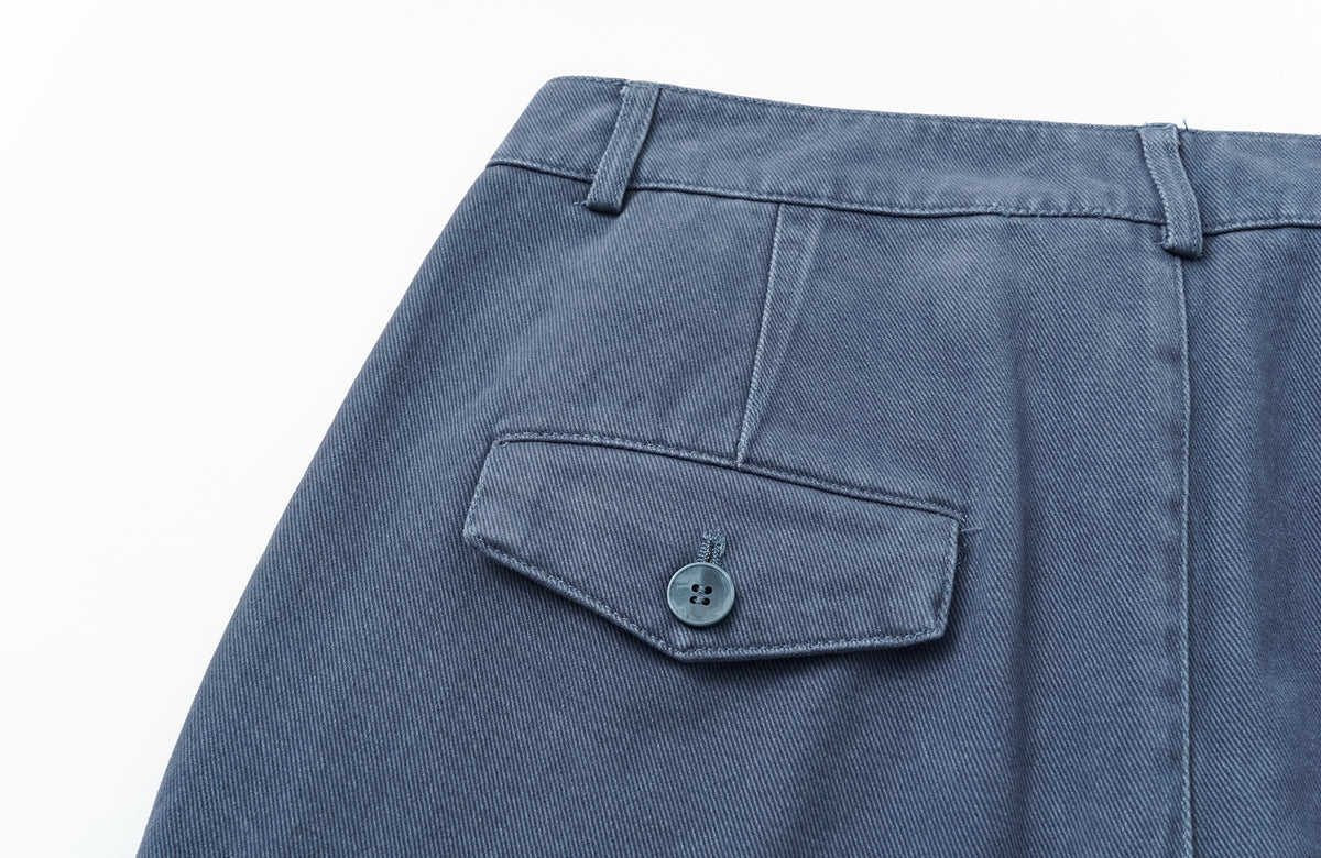 ELETEIZE Washed Floral-Waist Cargo Trousers