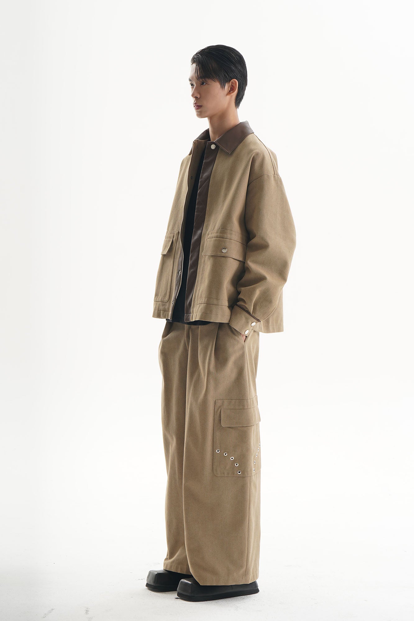 ORAL UTOPIA PU Panel Utility Jacket