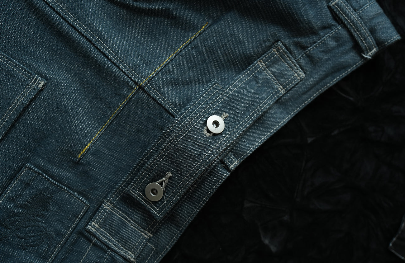 NEIGBORL Back-Buckle Washed Raw Denim Pants, premium urban and streetwear designers apparel on PROJECTISR.com, NEIGBORL