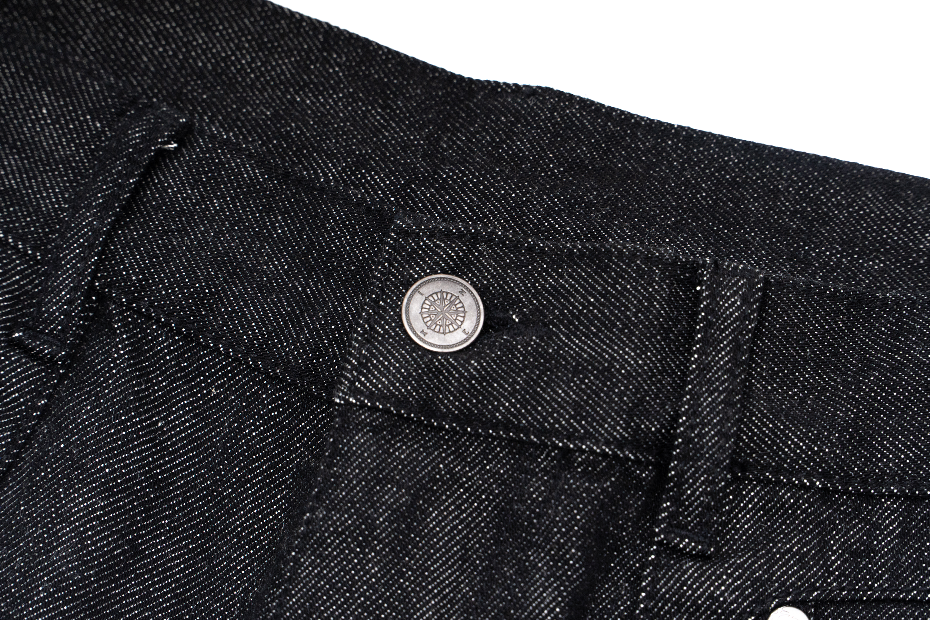 IN EXISTENCE Mulberry Silk Studded Straight-Leg Jeans