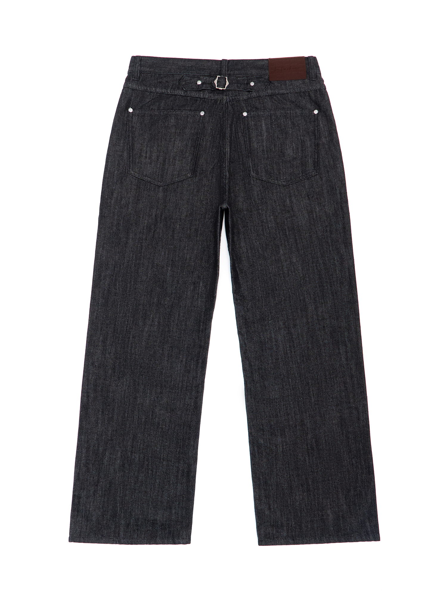 IN EXISTENCE Mulberry Silk Studded Straight-Leg Jeans
