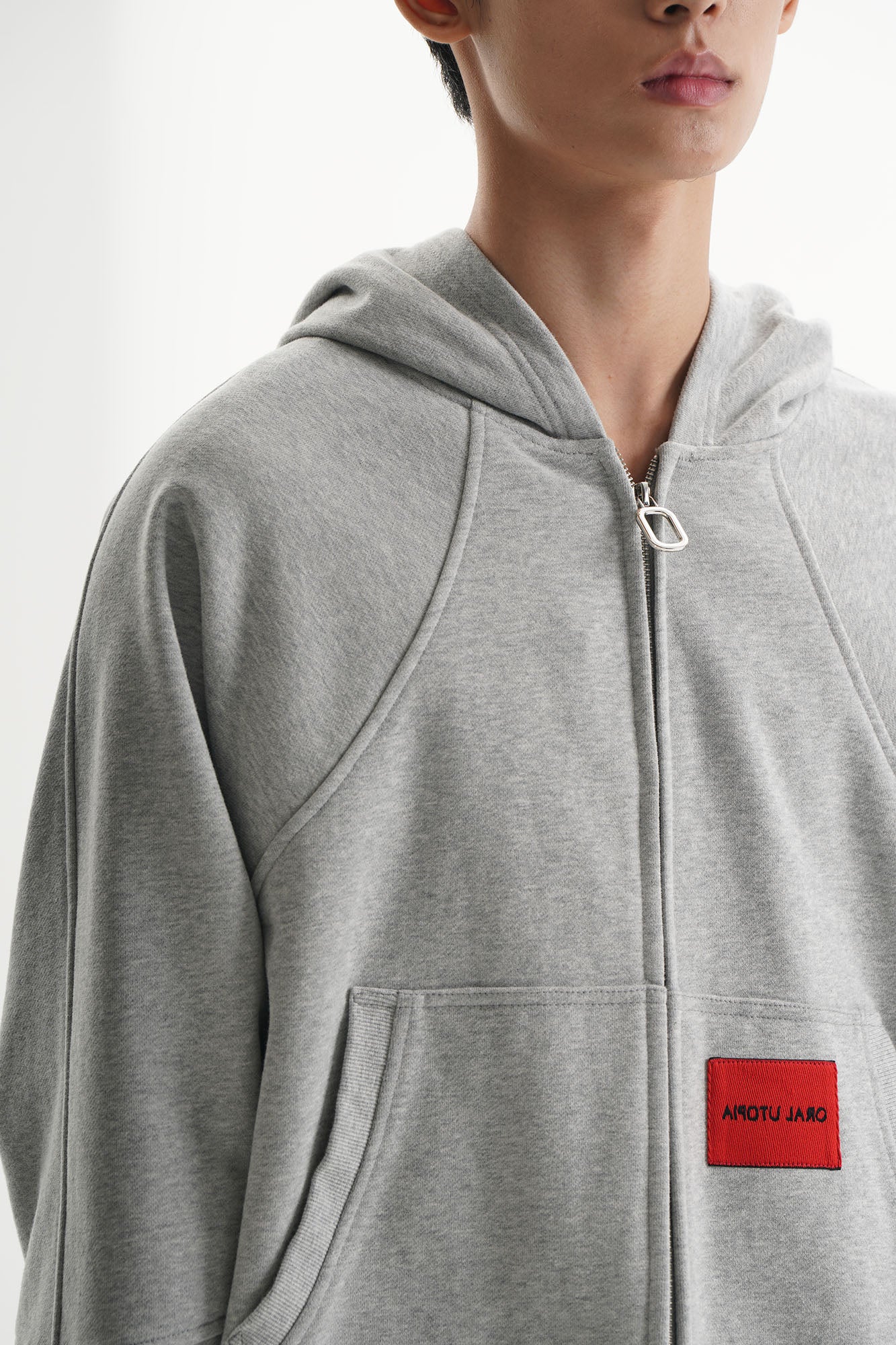 ORAL UTOPIA Fleece-Lined Raglan Hooded Jacket