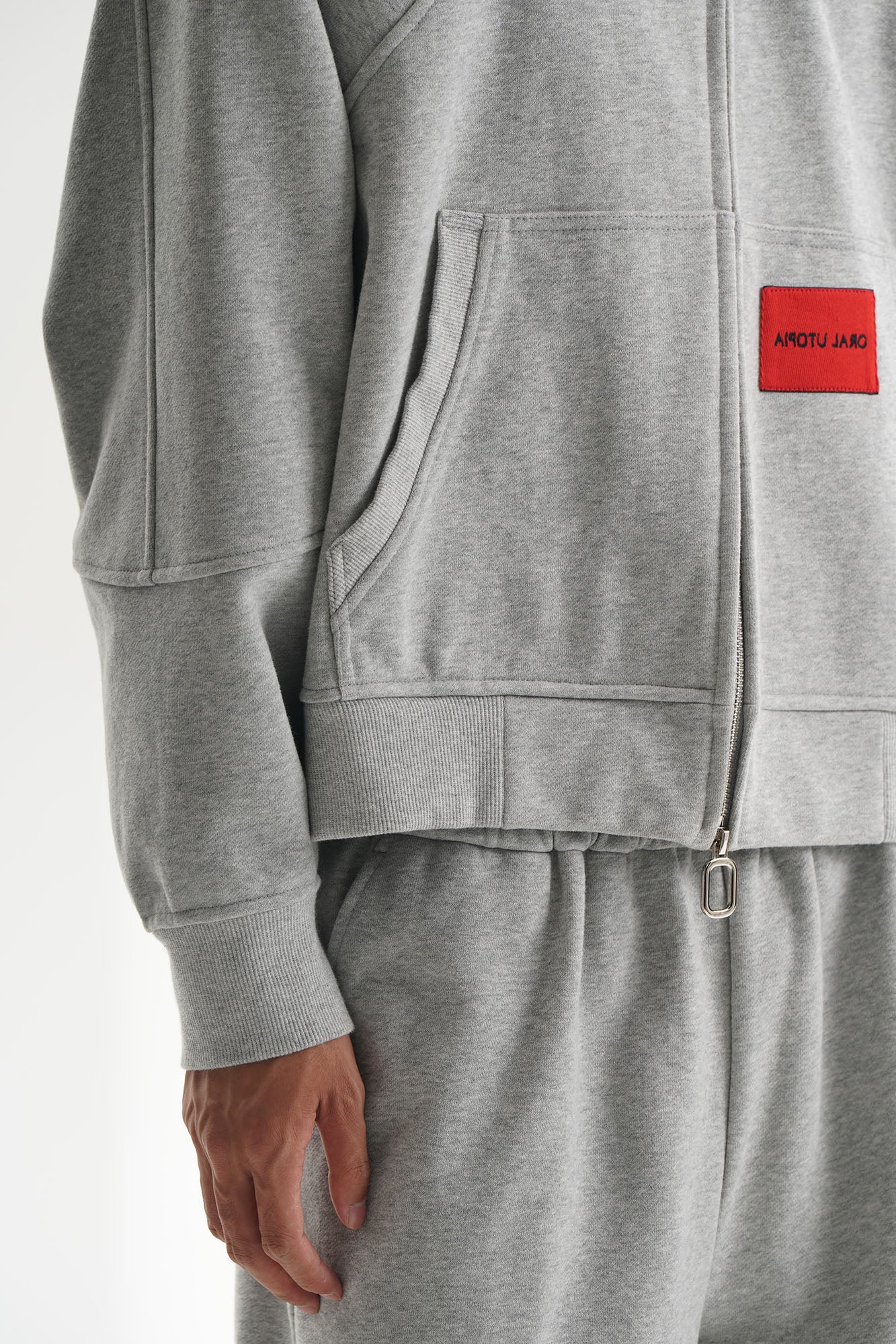 ORAL UTOPIA Fleece-Lined Raglan Hooded Jacket