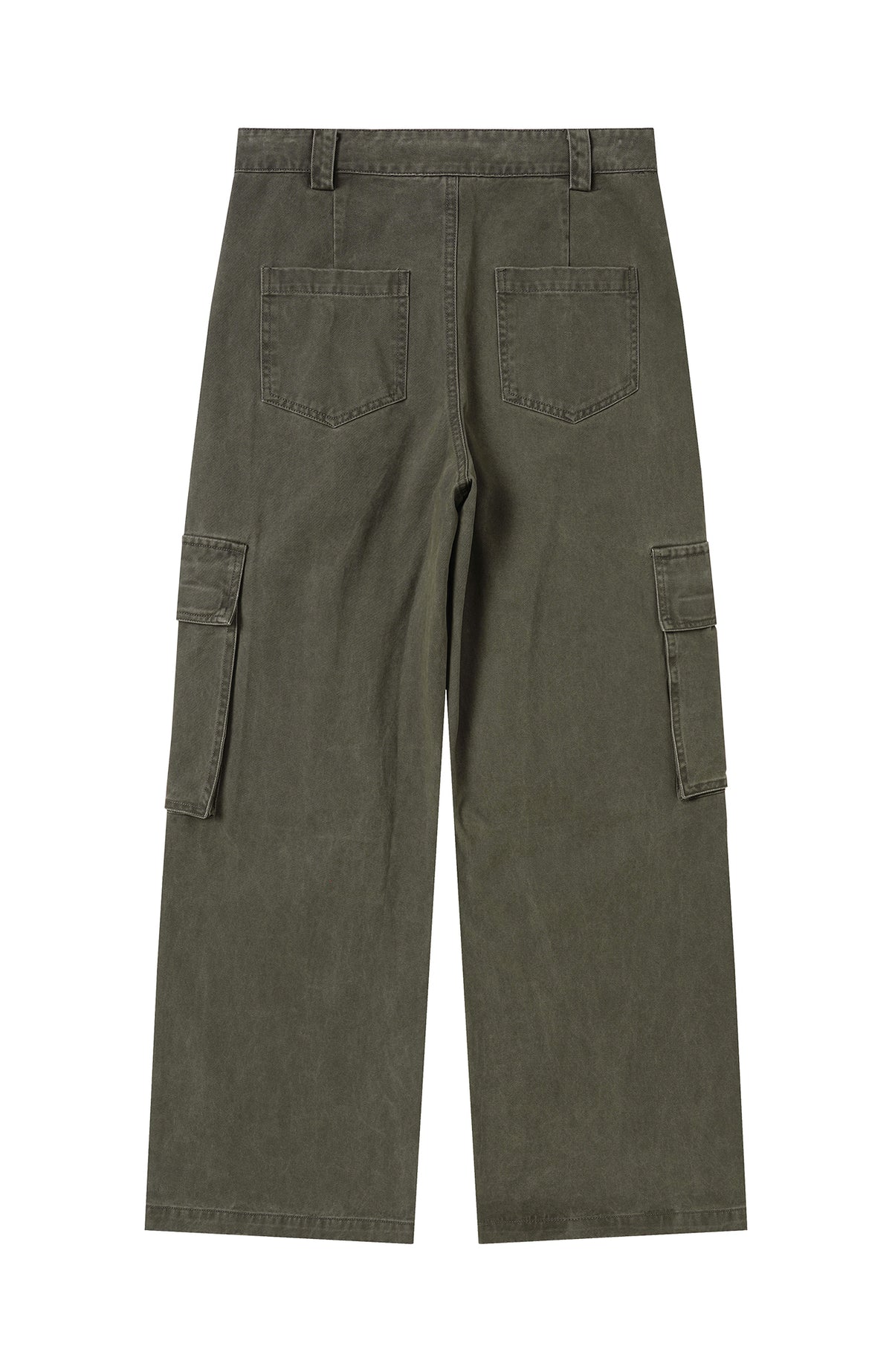 BOTANICA Washed Double-Pleat Multi-Pocket Wide-Leg Pants
