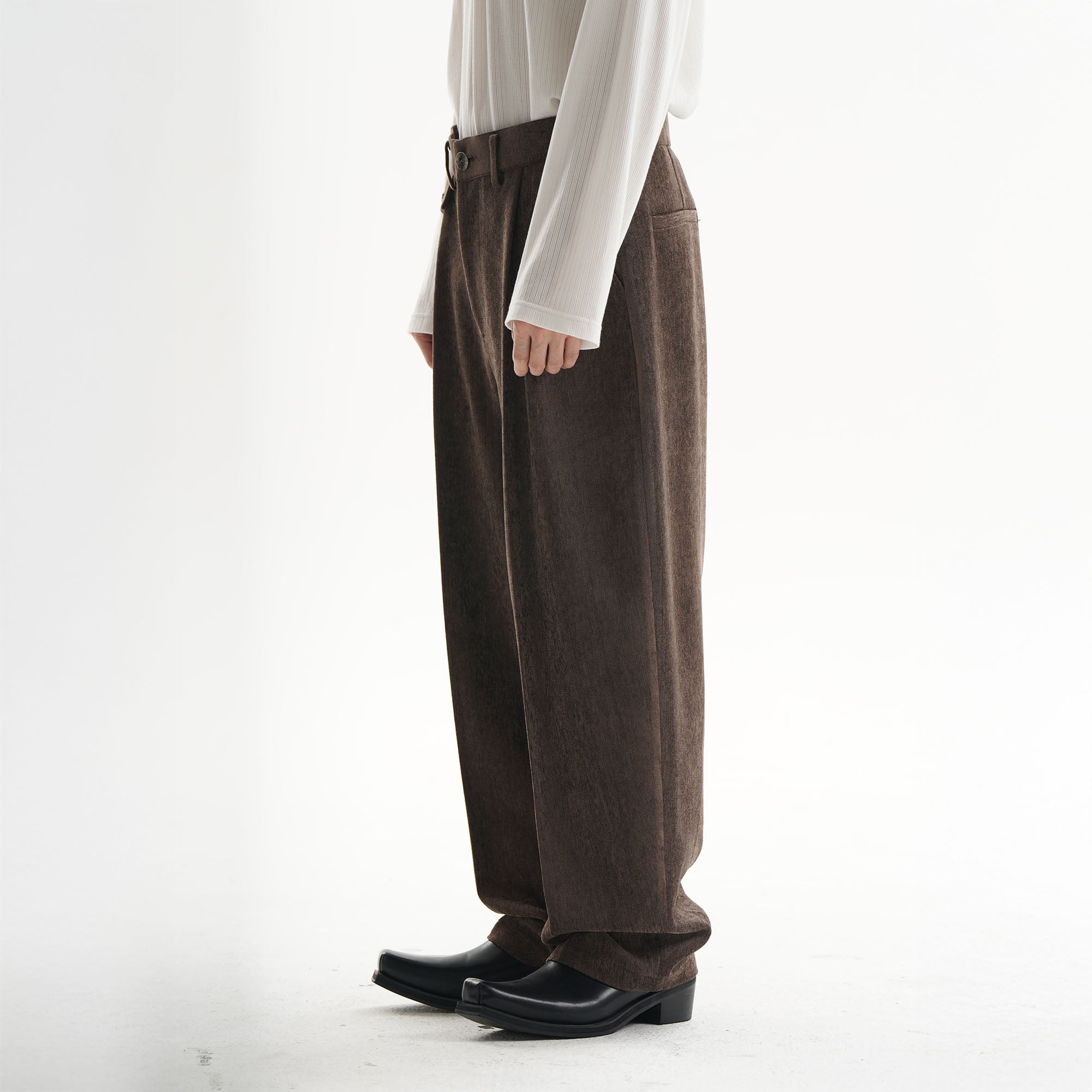 ORAL UTOPIA Pleated Oversized Tapered Pants, premium urban and streetwear designers apparel on PROJECTISR.com, ORAL UTOPIA
