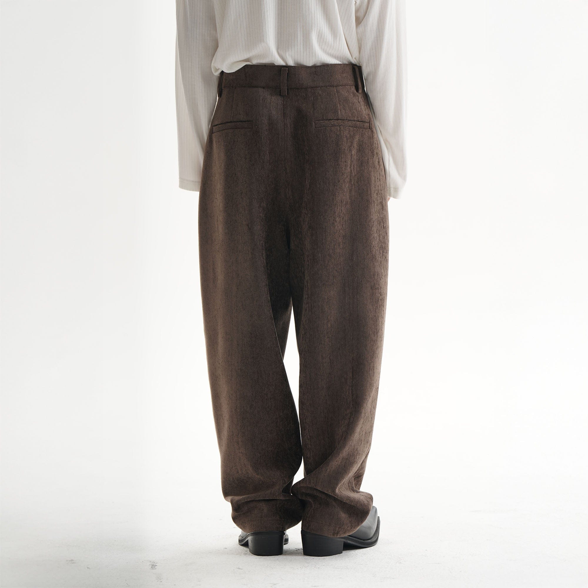 ORAL UTOPIA Pleated Oversized Tapered Pants, premium urban and streetwear designers apparel on PROJECTISR.com, ORAL UTOPIA