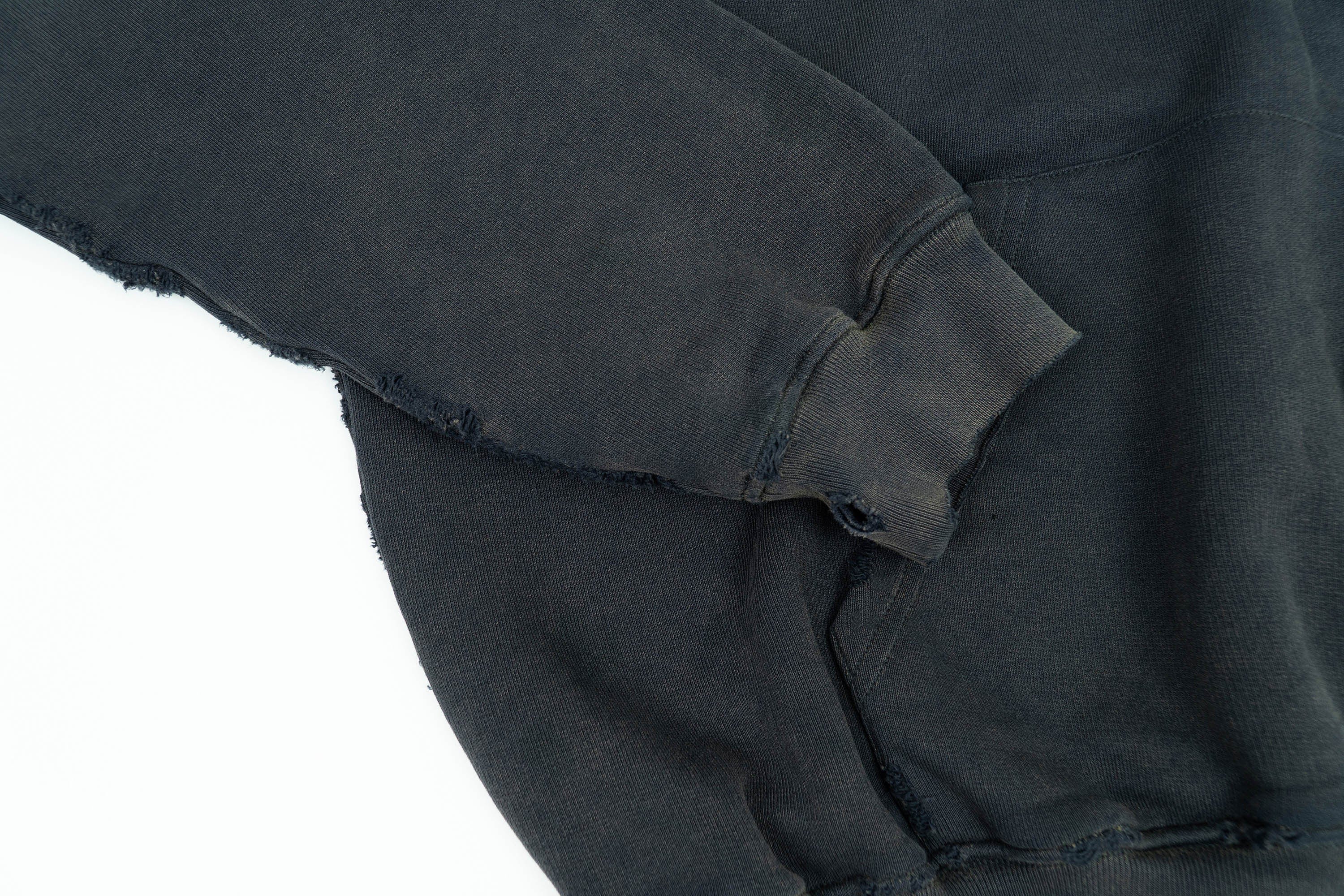 IN EXISTENCE Washed Frayed Graphic Hoodie, premium urban and streetwear designers apparel on PROJECTISR.com, IN EXISTENCE