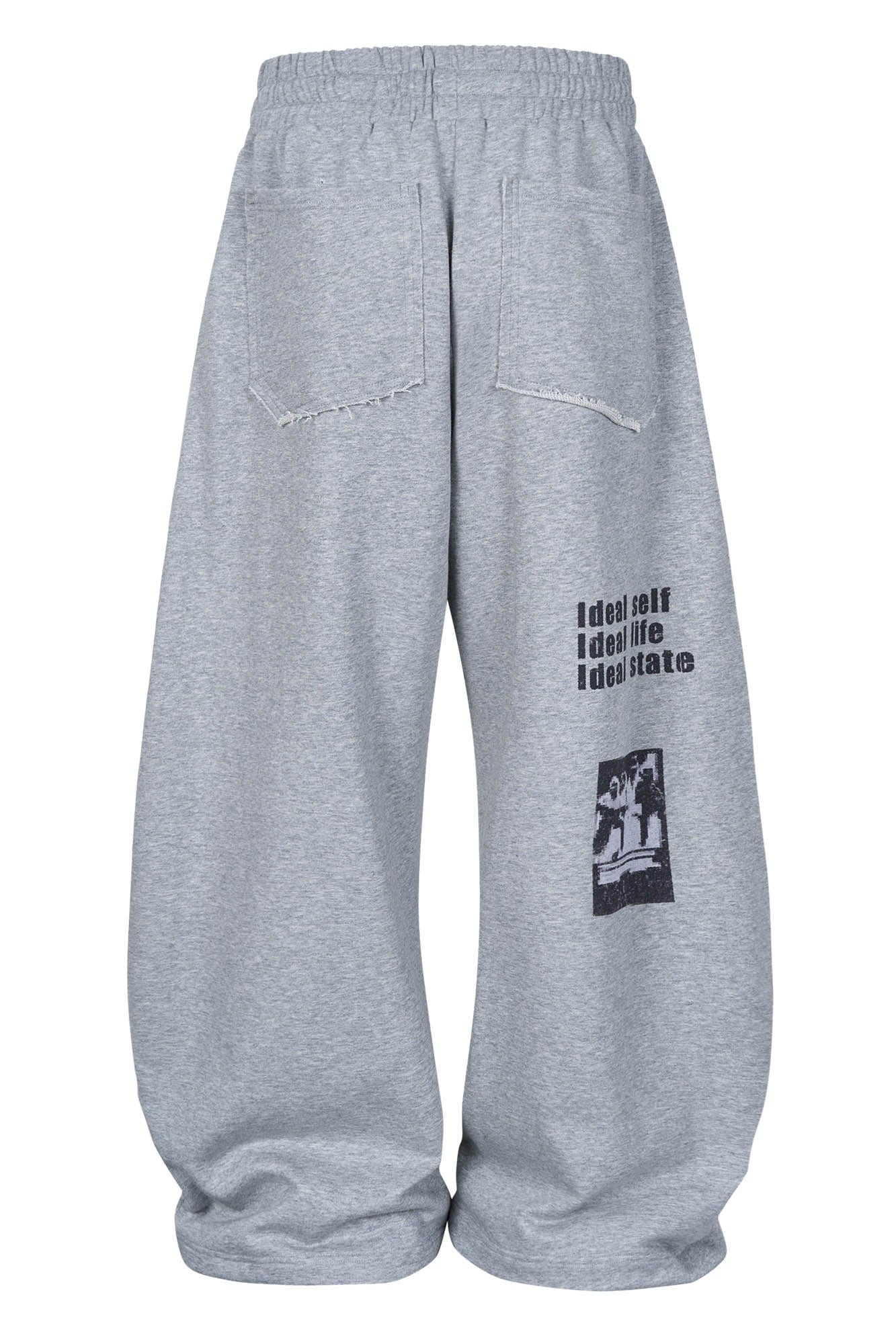 SAVAGEGROWTHWORLD Slogan Curved Drawstring Sweatpants, premium urban and streetwear designers apparel on PROJECTISR.com, SAVAGEGROWTHWORLD