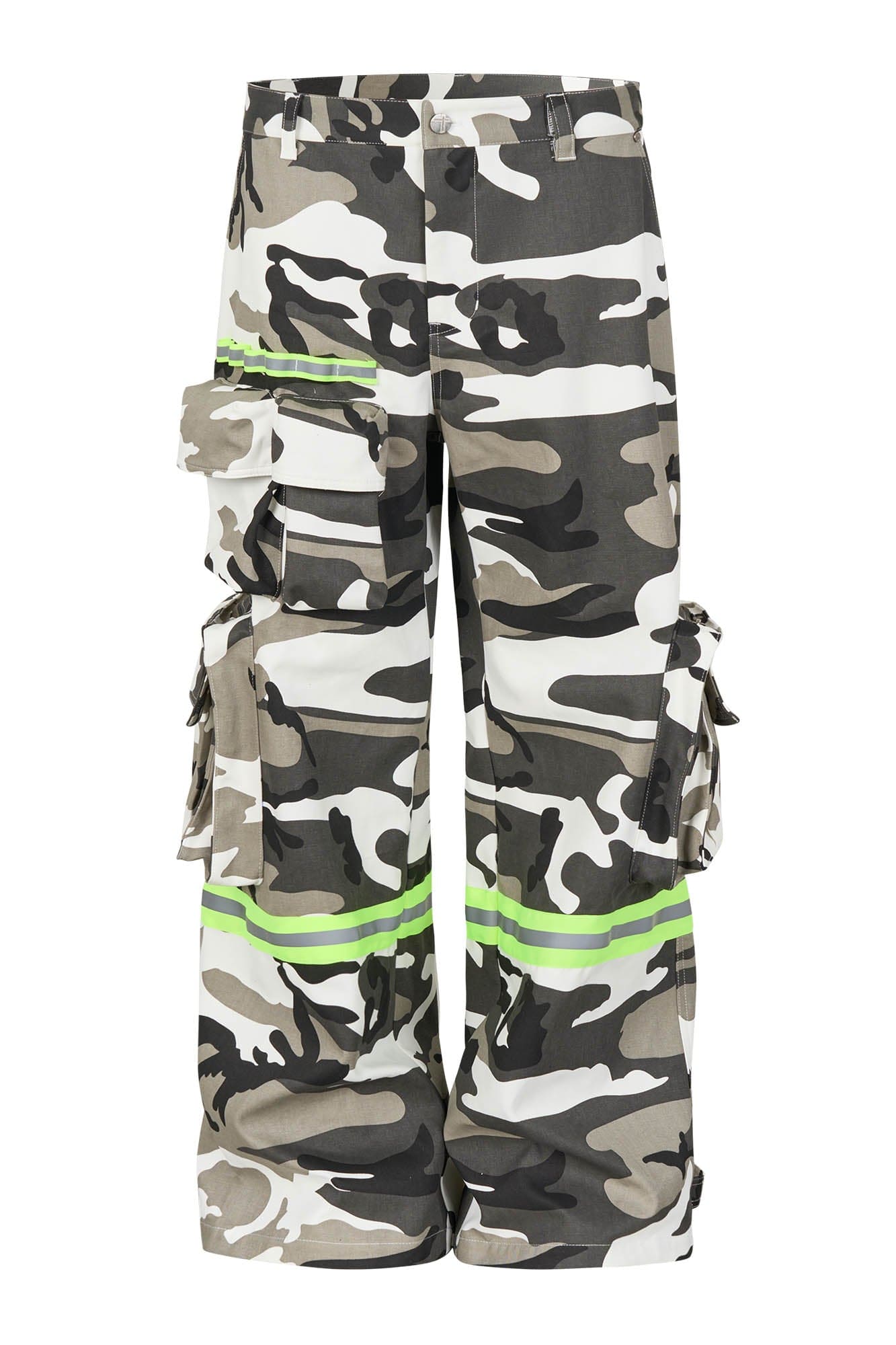 SAVAGEGROWTHWORLD Camo Reflective Multi-Pocket Cargo Pants, premium urban and streetwear designers apparel on PROJECTISR.com, SAVAGEGROWTHWORLD