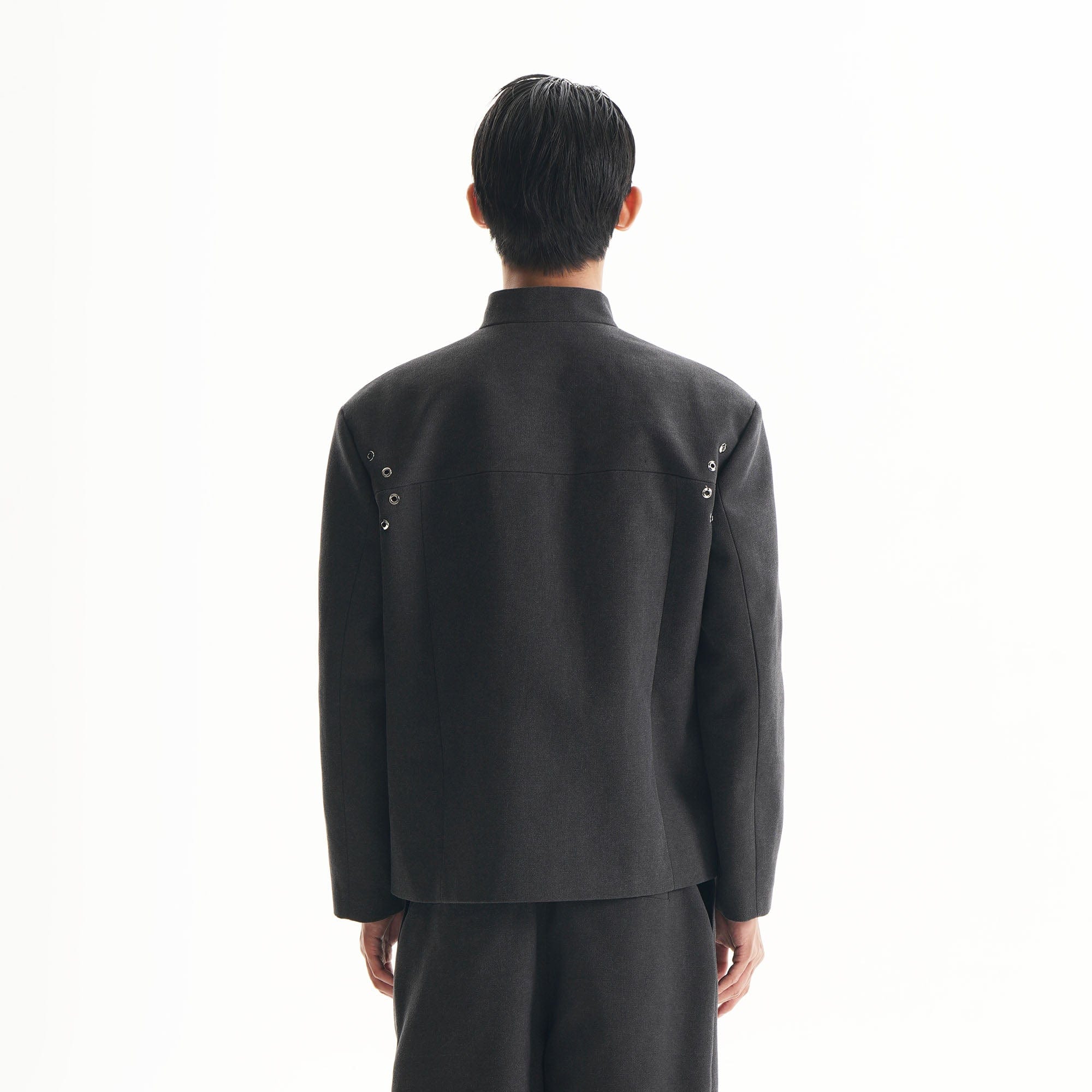ORAL UTOPIA Flap Pocket Mandarin Collar Jacket, premium urban and streetwear designers apparel on PROJECTISR.com, ORAL UTOPIA