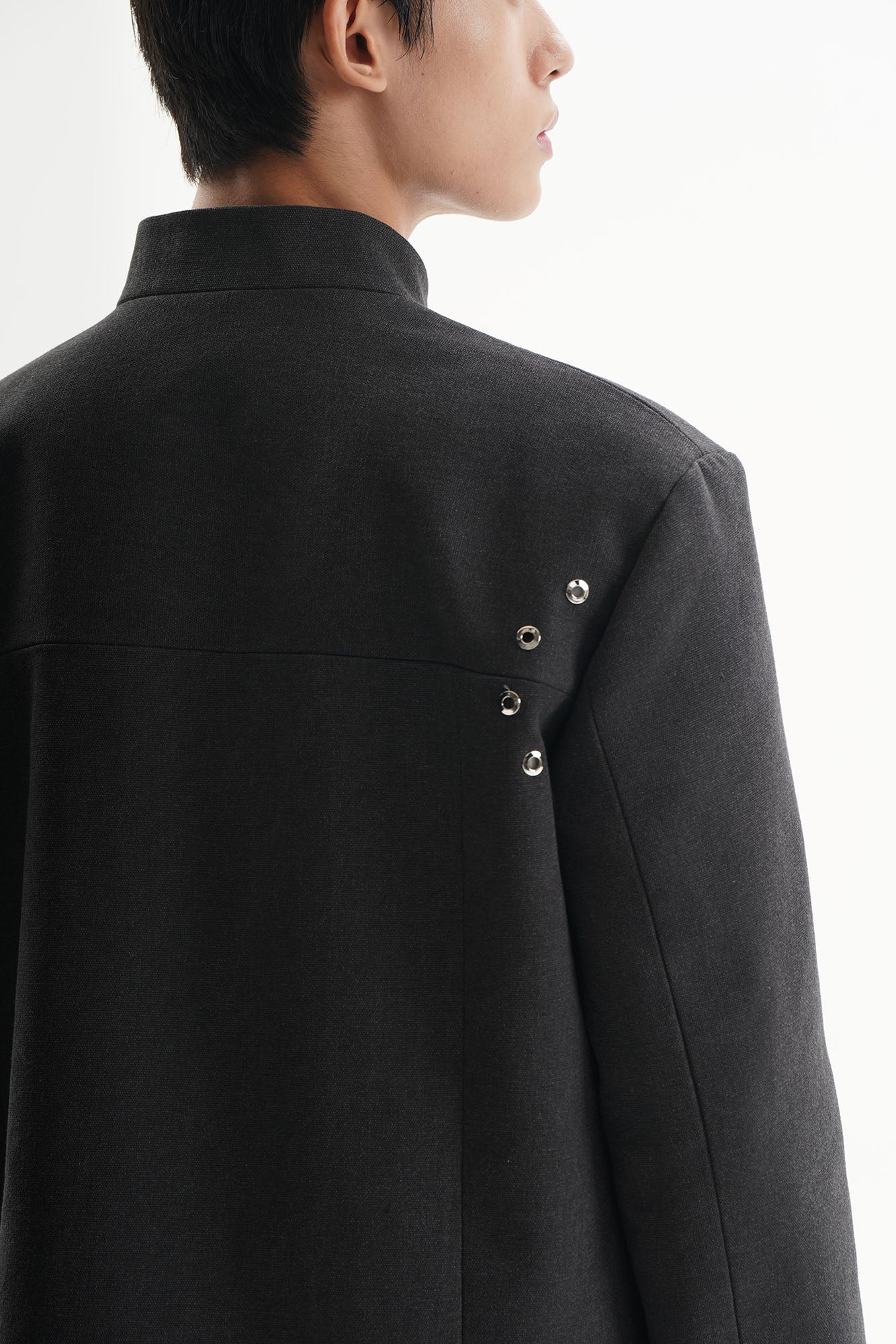 ORAL UTOPIA Flap Pocket Mandarin Collar Jacket, premium urban and streetwear designers apparel on PROJECTISR.com, ORAL UTOPIA