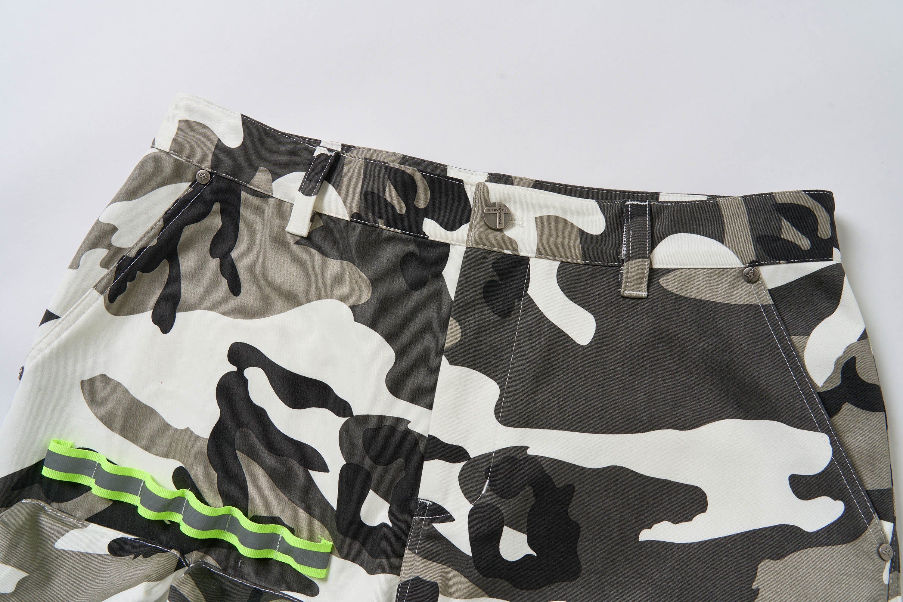 SAVAGEGROWTHWORLD Camo Reflective Multi-Pocket Cargo Pants, premium urban and streetwear designers apparel on PROJECTISR.com, SAVAGEGROWTHWORLD