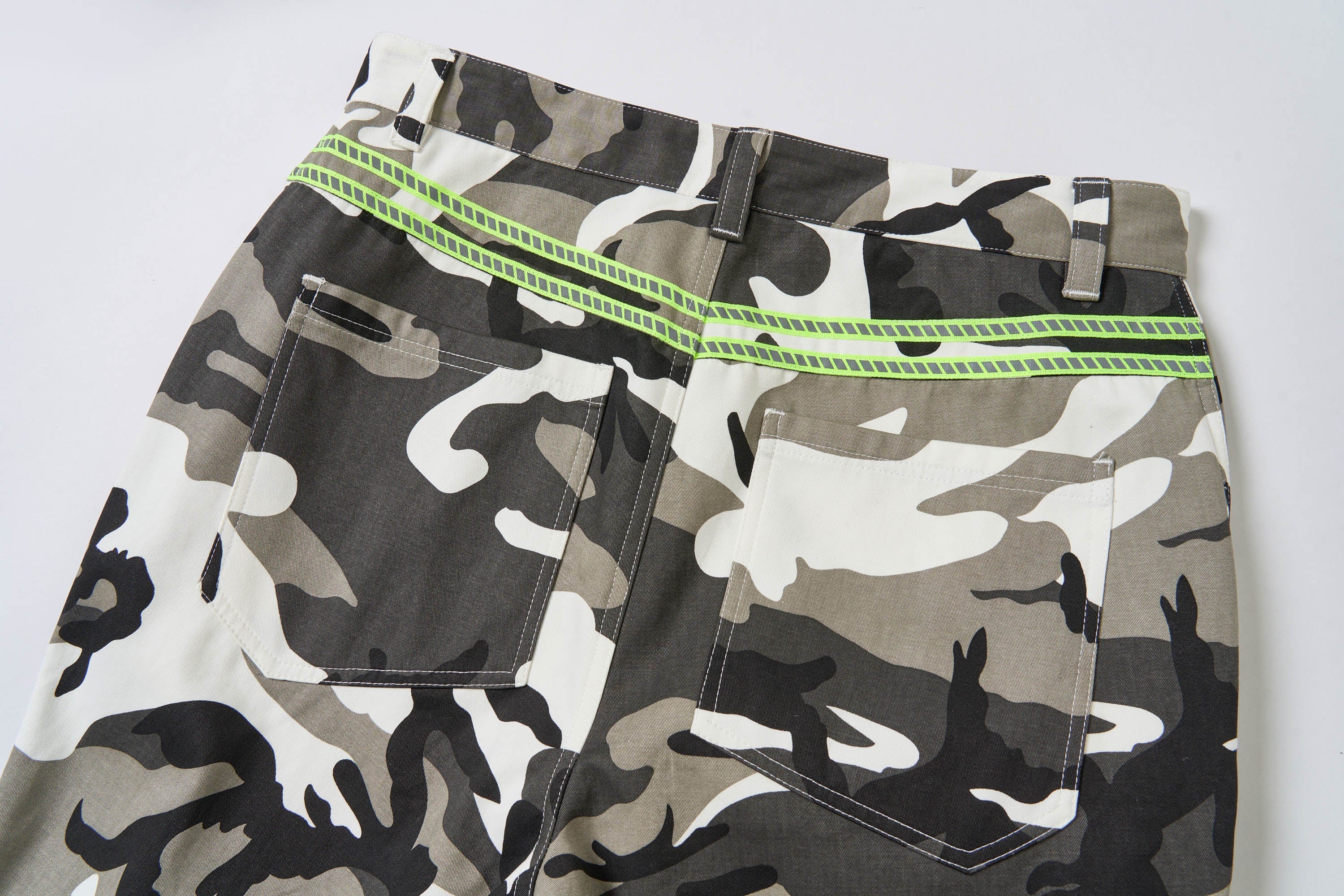 SAVAGEGROWTHWORLD Camo Reflective Multi-Pocket Cargo Pants, premium urban and streetwear designers apparel on PROJECTISR.com, SAVAGEGROWTHWORLD