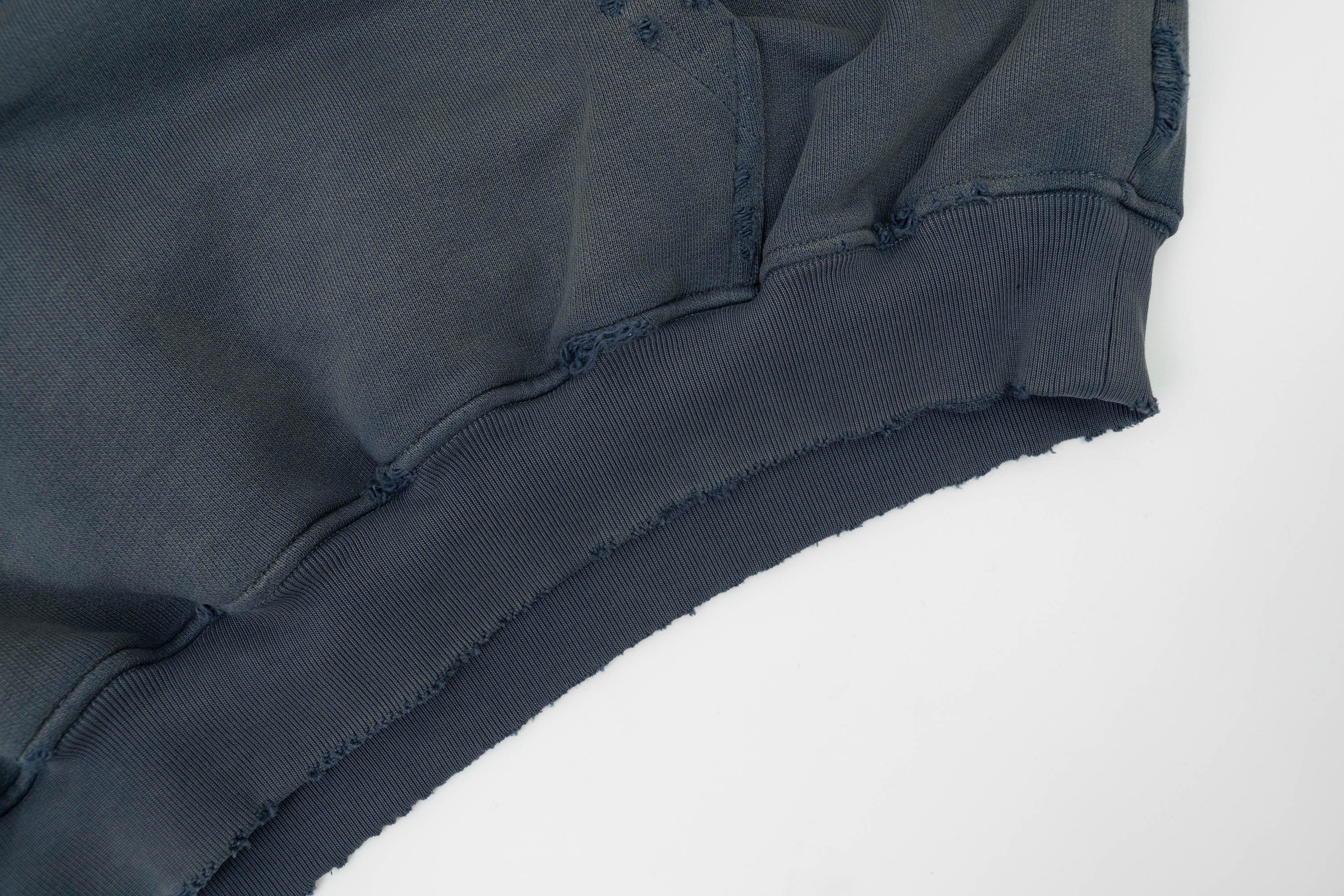 IN EXISTENCE Washed Frayed Graphic Hoodie, premium urban and streetwear designers apparel on PROJECTISR.com, IN EXISTENCE
