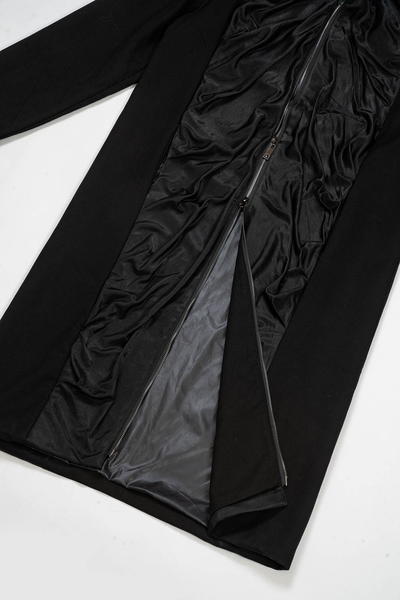 KADAKADA Crinkled Hooded Longline Trench Coat, premium urban and streetwear designers apparel on PROJECTISR.com, KADAKADA