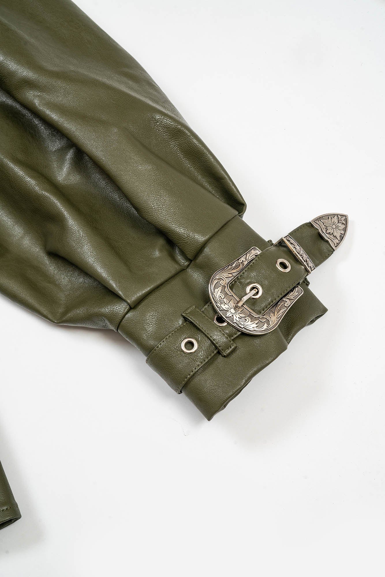 KADAKADA Multi-Buckle High-Neck Faux Leather Jacket, premium urban and streetwear designers apparel on PROJECTISR.com, KADAKADA