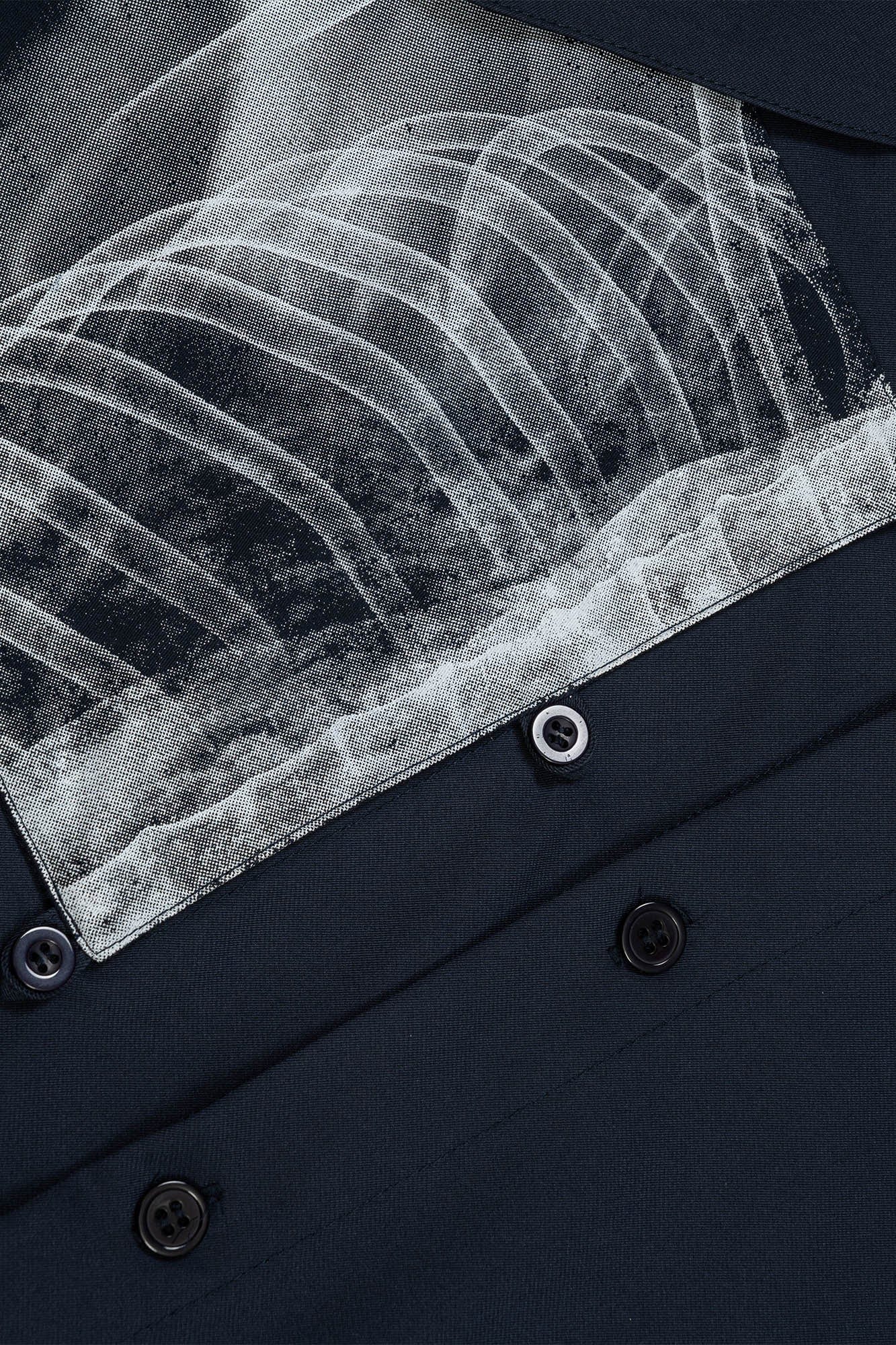 KADAKADA X-Ray Hooded Scarf Longline Shirt, premium urban and streetwear designers apparel on PROJECTISR.com, KADAKADA