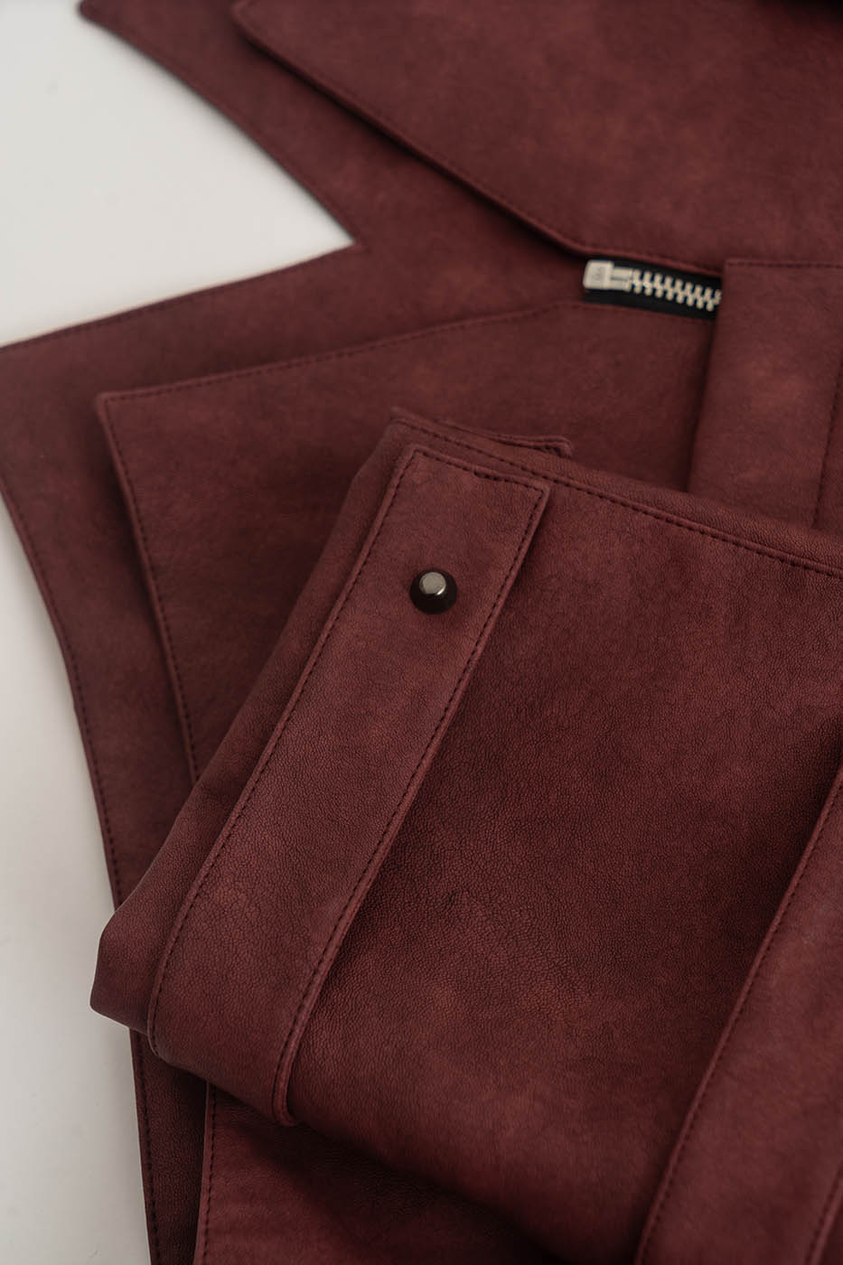 KADAKADA Swallowtail Rivet Zipper Faux Leather Jacket, premium urban and streetwear designers apparel on PROJECTISR.com, KADAKADA