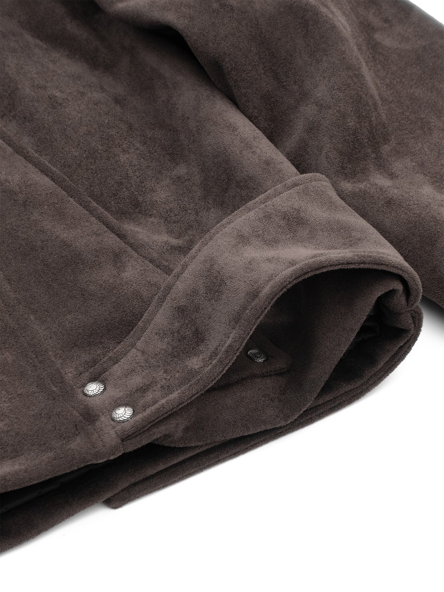 IN EXISTENCE Paneled Faux Suede Rivet Biker Jacket