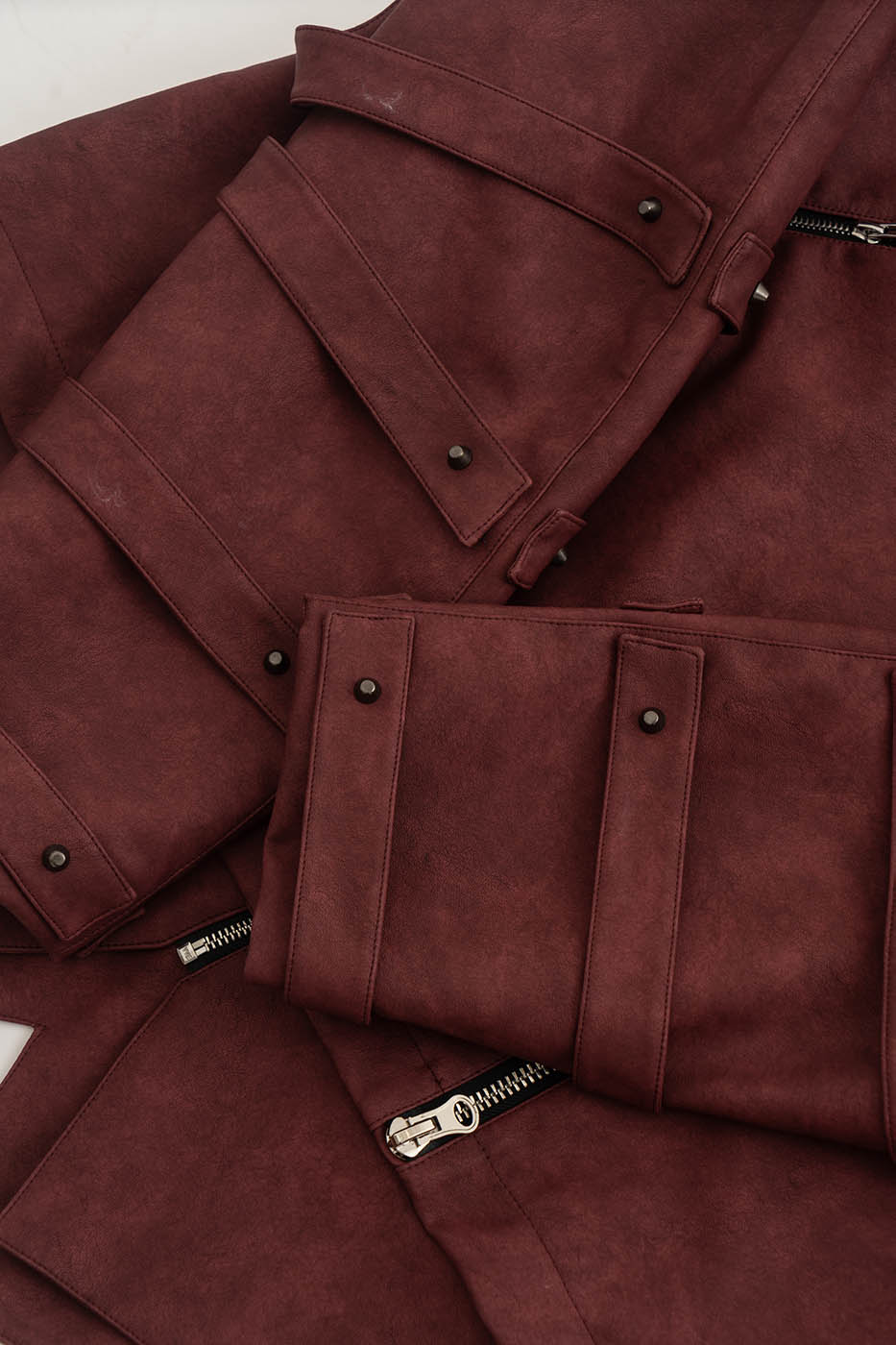 KADAKADA Swallowtail Rivet Zipper Faux Leather Jacket, premium urban and streetwear designers apparel on PROJECTISR.com, KADAKADA