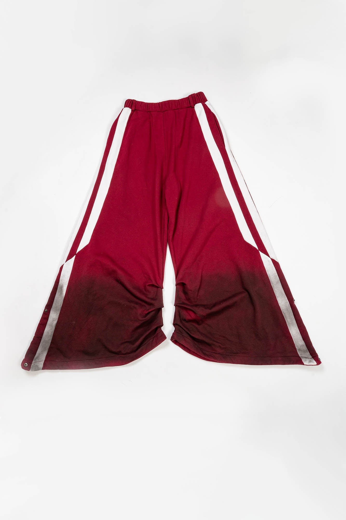 KADAKADA Distressed Three-Stripe Wide-Leg Track Pants, premium urban and streetwear designers apparel on PROJECTISR.com, KADAKADA