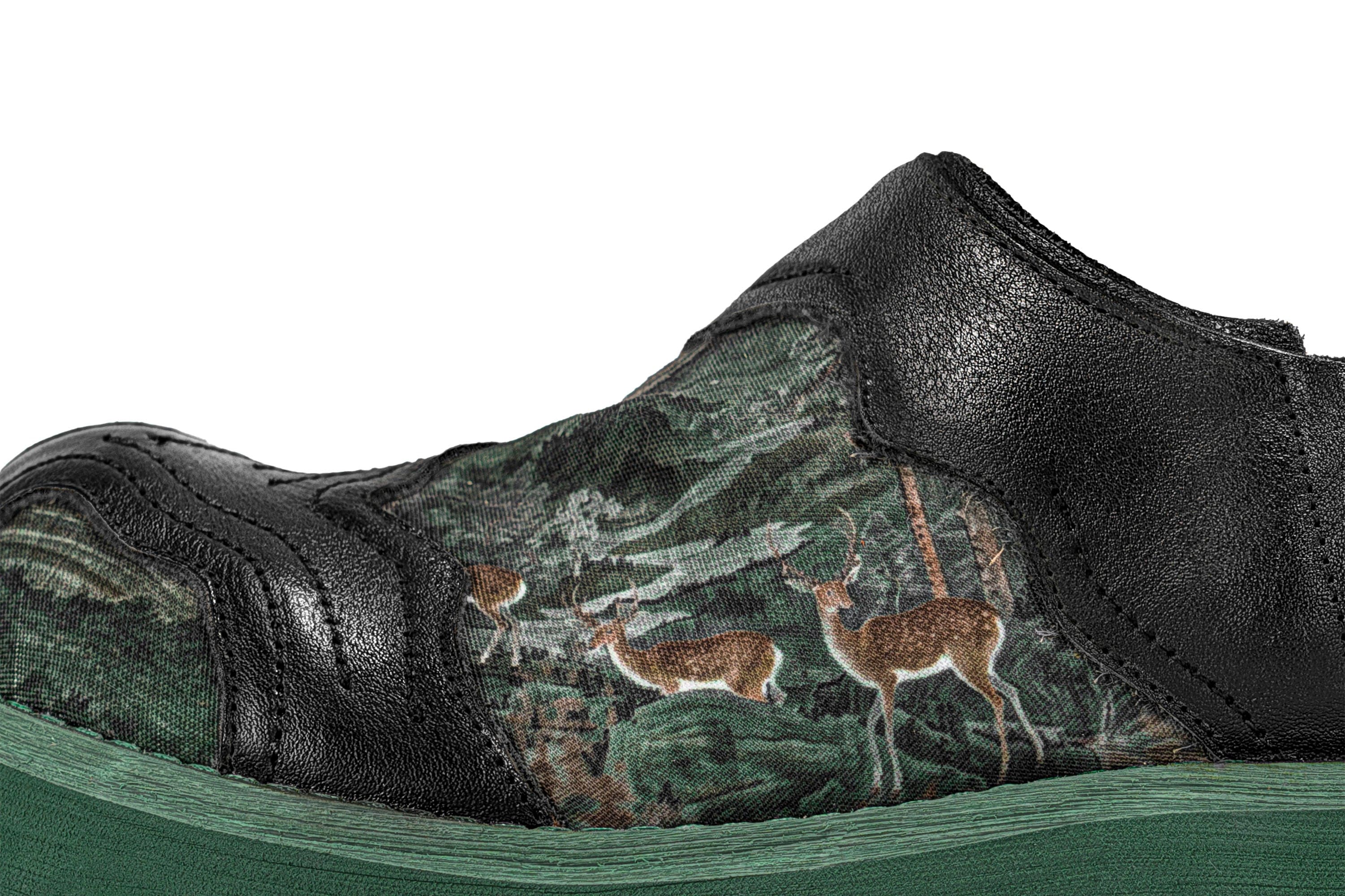 REWRITE Mural Graphics Leather Paneled Trail Loafers, premium urban and streetwear designers apparel on PROJECTISR.com, REWRITE