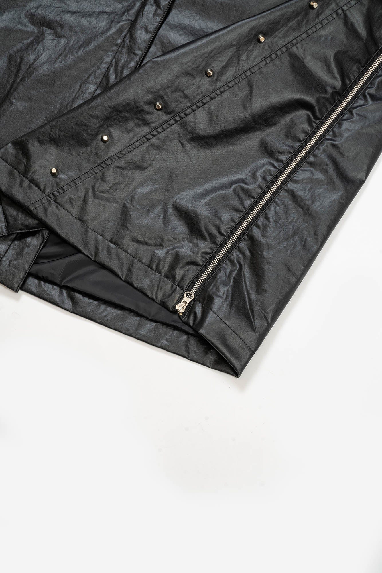 KADAKADA Side-Zipper Rivet Wrinkled Trench Coat, premium urban and streetwear designers apparel on PROJECTISR.com, KADAKADA