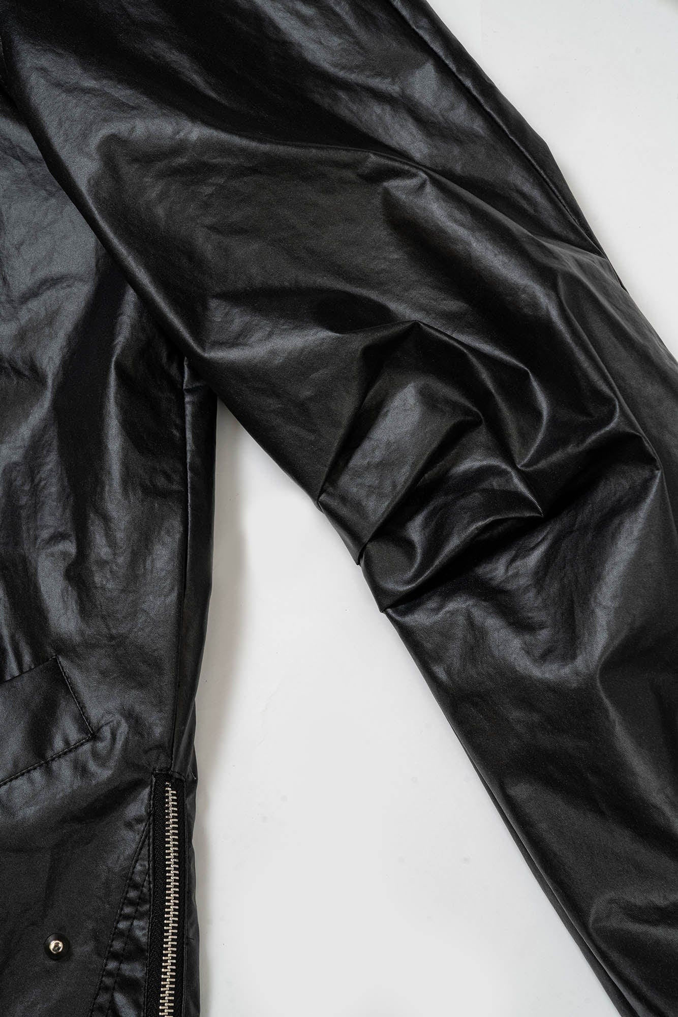 KADAKADA Side-Zipper Rivet Wrinkled Trench Coat, premium urban and streetwear designers apparel on PROJECTISR.com, KADAKADA