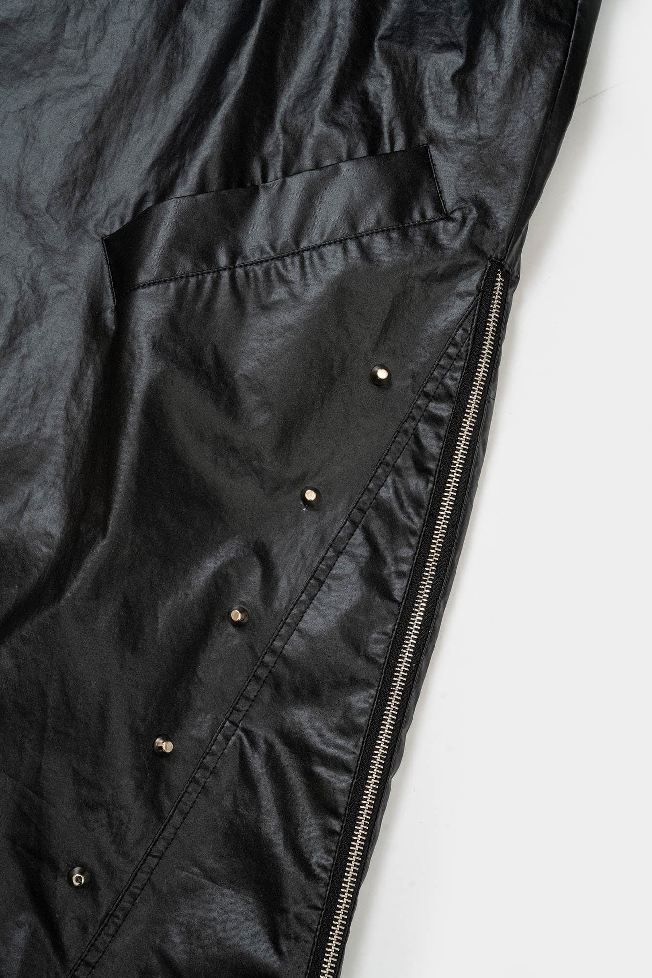 KADAKADA Side-Zipper Rivet Wrinkled Trench Coat, premium urban and streetwear designers apparel on PROJECTISR.com, KADAKADA