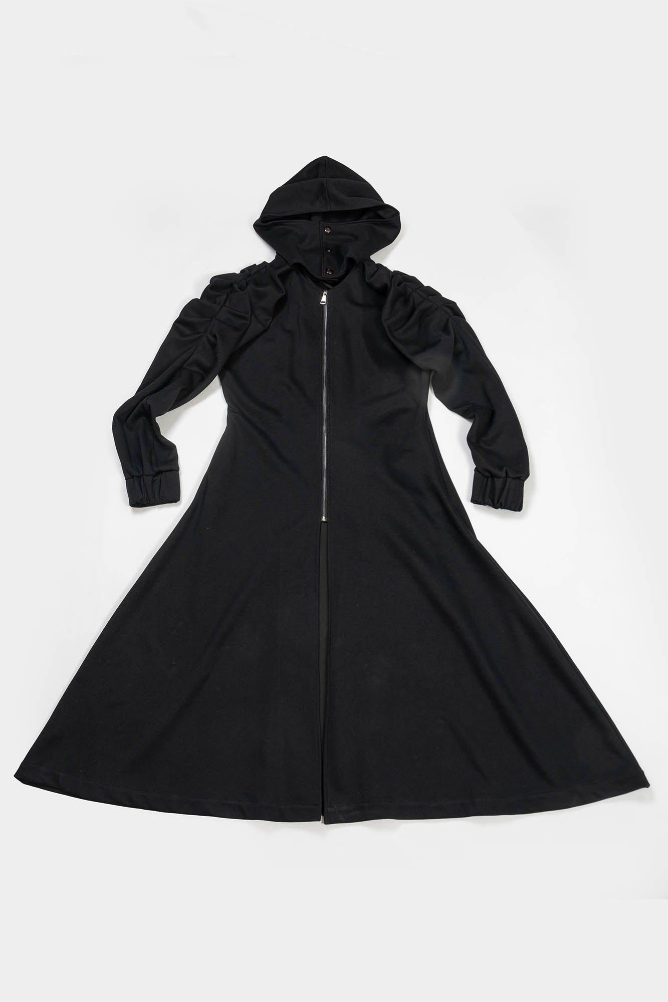 KADAKADA Hooded Pleated Shoulder Cloak, premium urban and streetwear designers apparel on PROJECTISR.com, KADAKADA