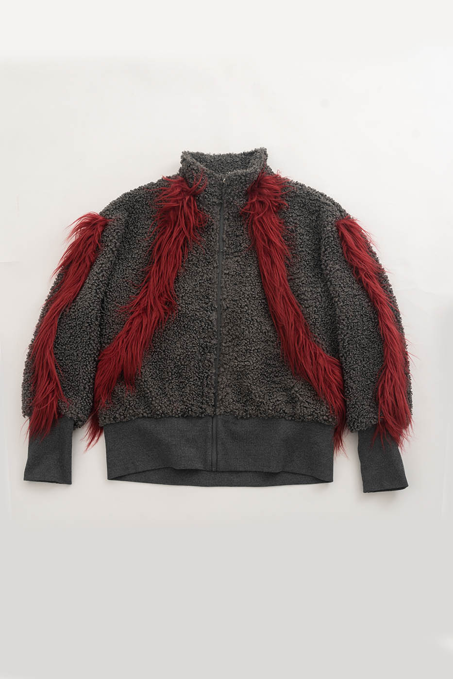 KADAKADA Faux Fur Spliced Oversized Fleece Jacket, premium urban and streetwear designers apparel on PROJECTISR.com, KADAKADA