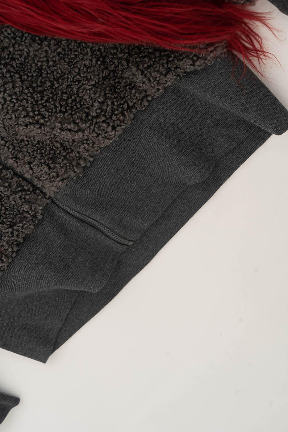 KADAKADA Faux Fur Spliced Oversized Fleece Jacket, premium urban and streetwear designers apparel on PROJECTISR.com, KADAKADA