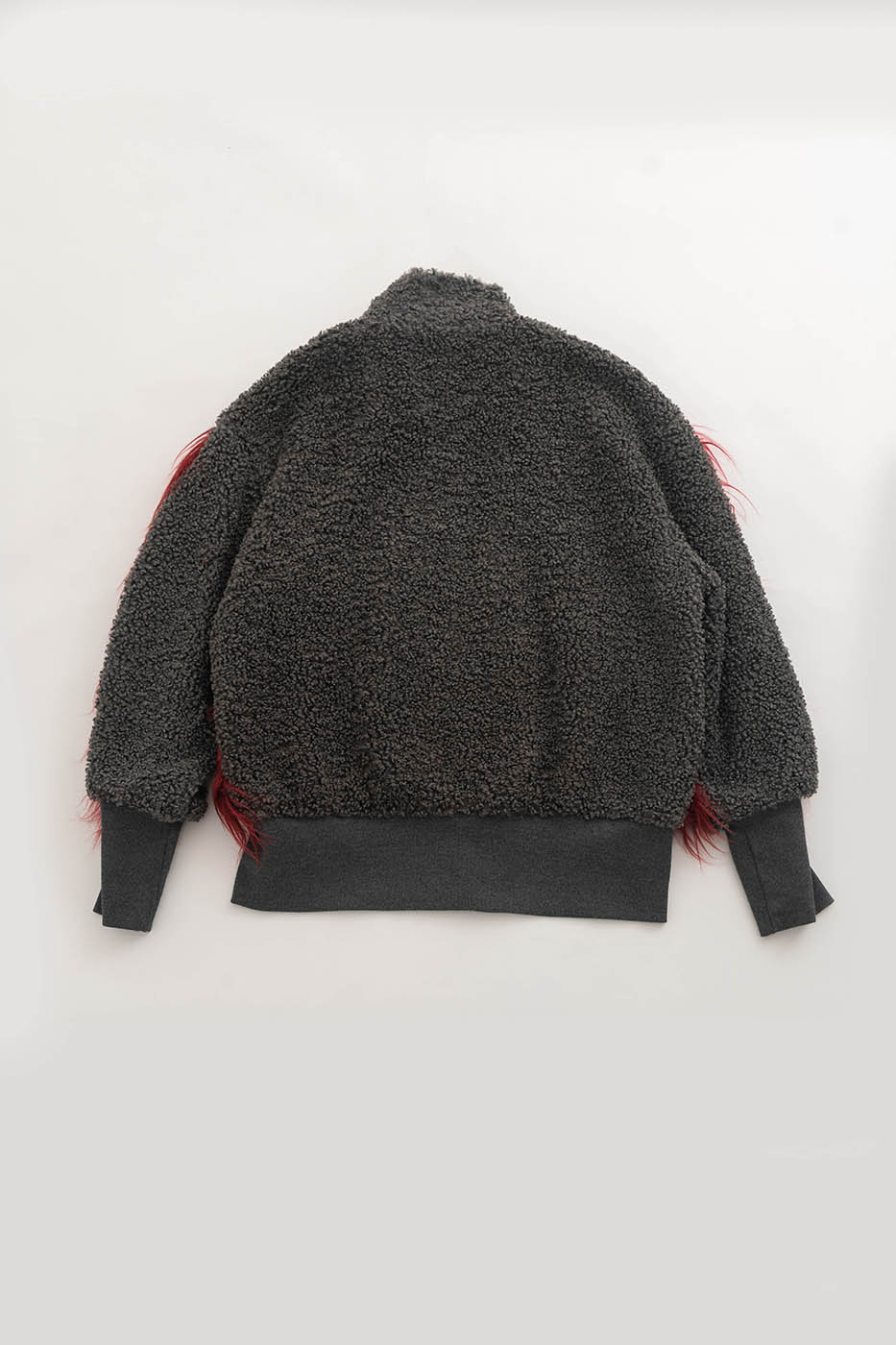 KADAKADA Faux Fur Spliced Oversized Fleece Jacket, premium urban and streetwear designers apparel on PROJECTISR.com, KADAKADA