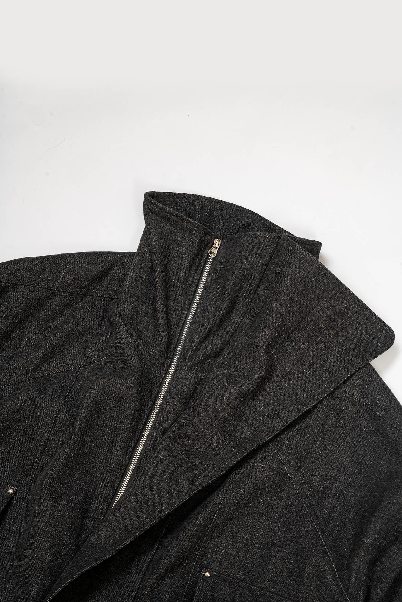 KADAKADA Spiked Multi-Pocket Denim Jacket, premium urban and streetwear designers apparel on PROJECTISR.com, KADAKADA