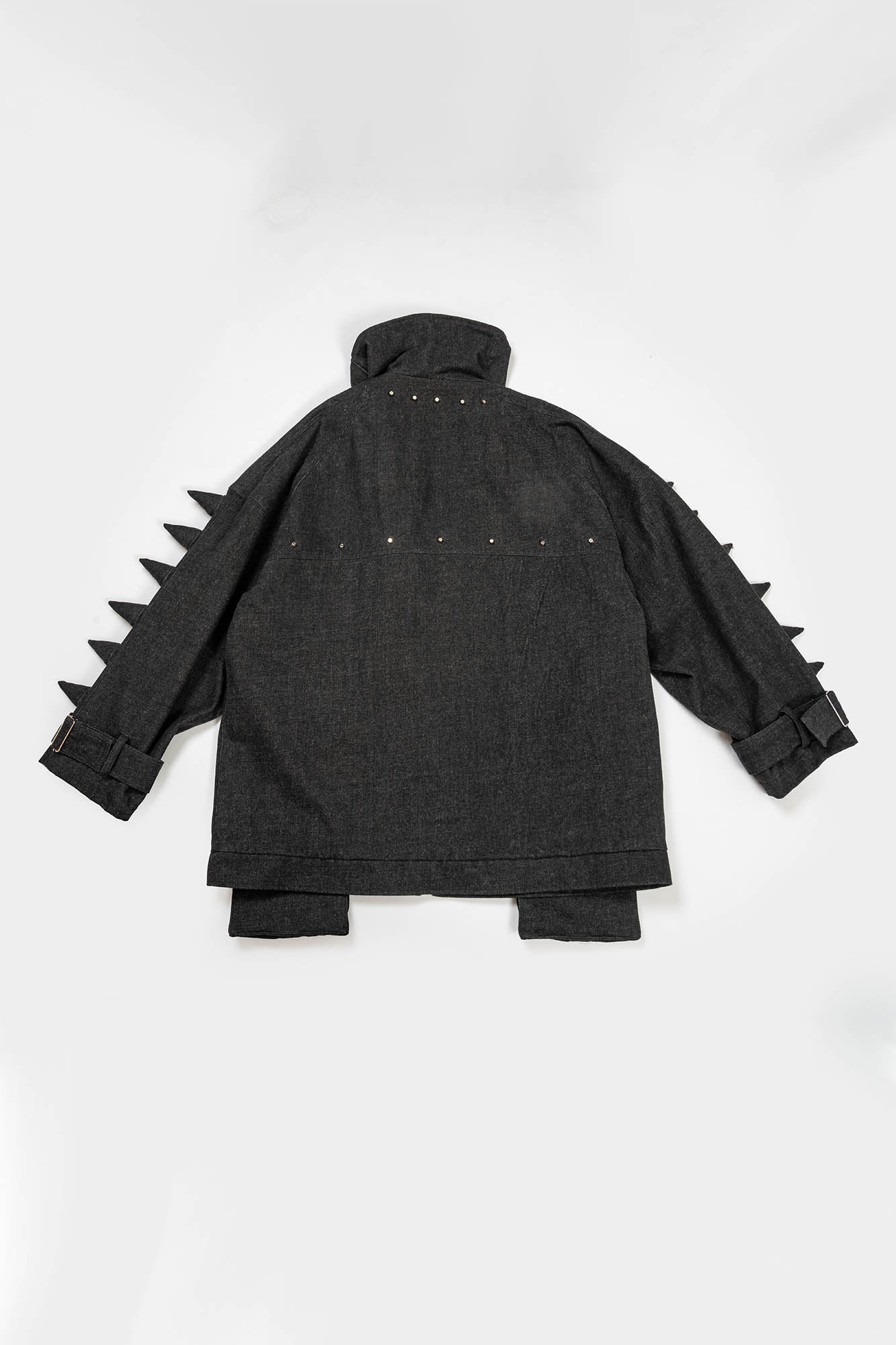 KADAKADA Spiked Multi-Pocket Denim Jacket, premium urban and streetwear designers apparel on PROJECTISR.com, KADAKADA