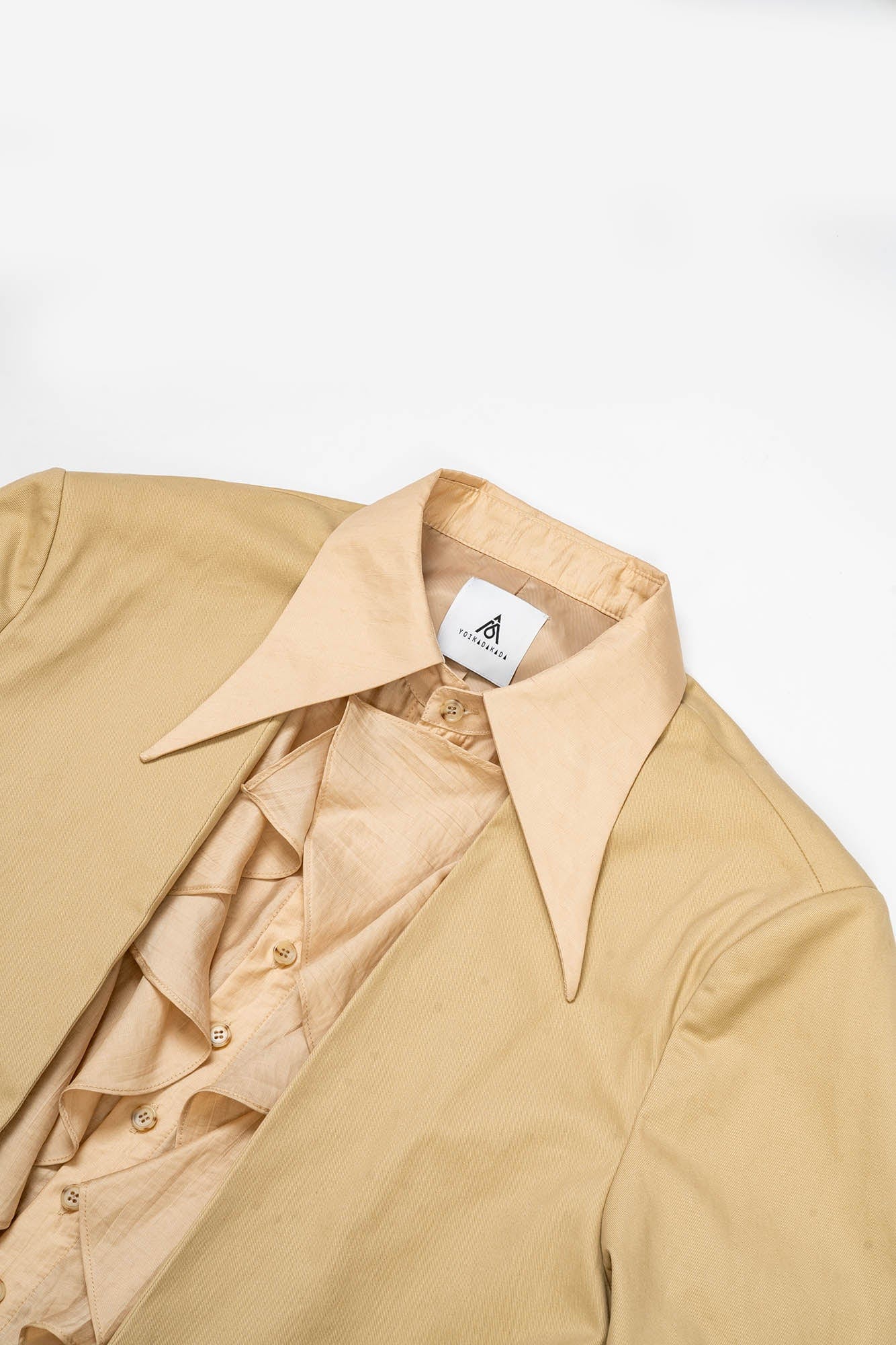 KADAKADA Regal Layered Ruffled Blazer, premium urban and streetwear designers apparel on PROJECTISR.com, KADAKADA