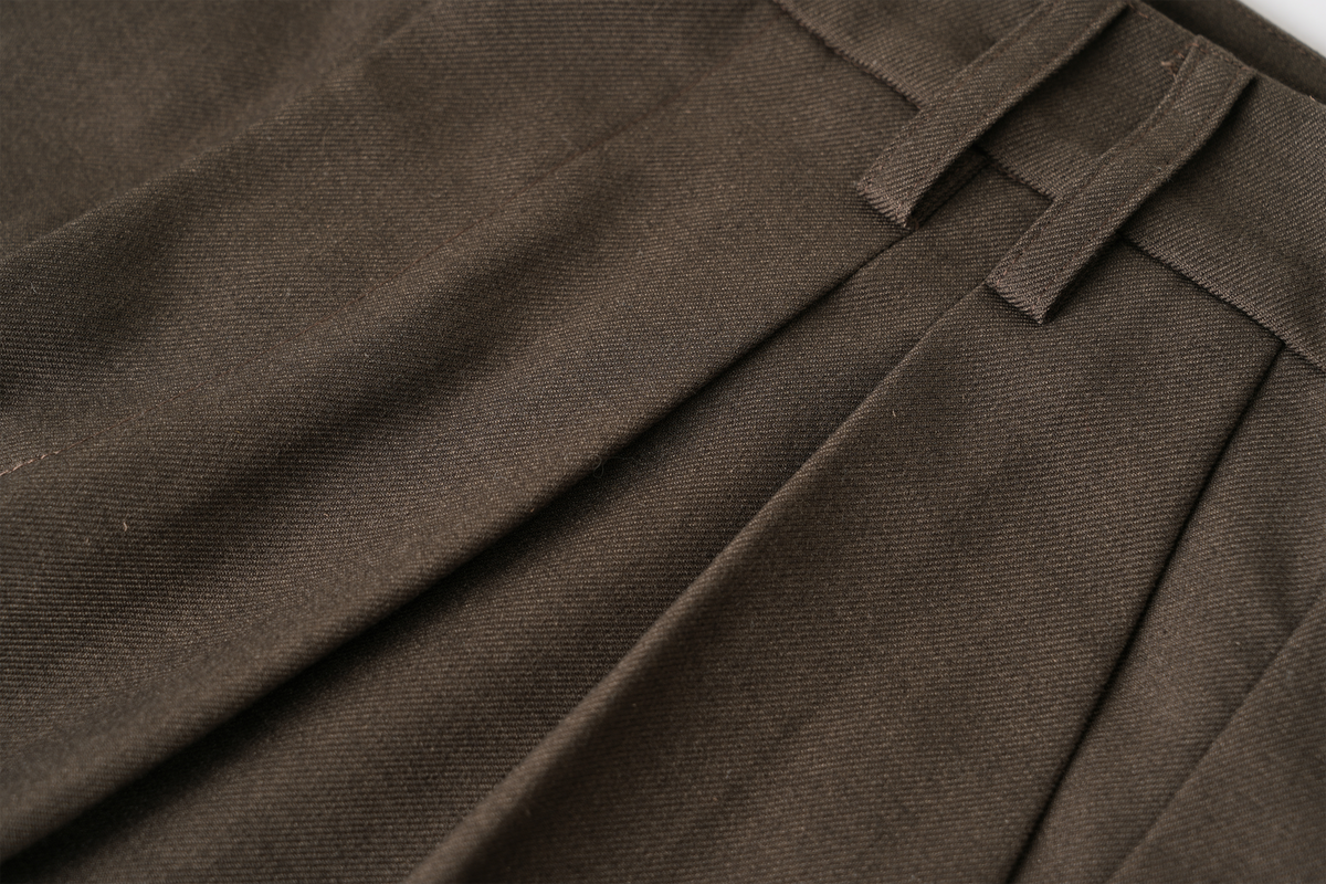 ORGANIC EMOTION Deconstructed Asymmetrical Pleated Trousers