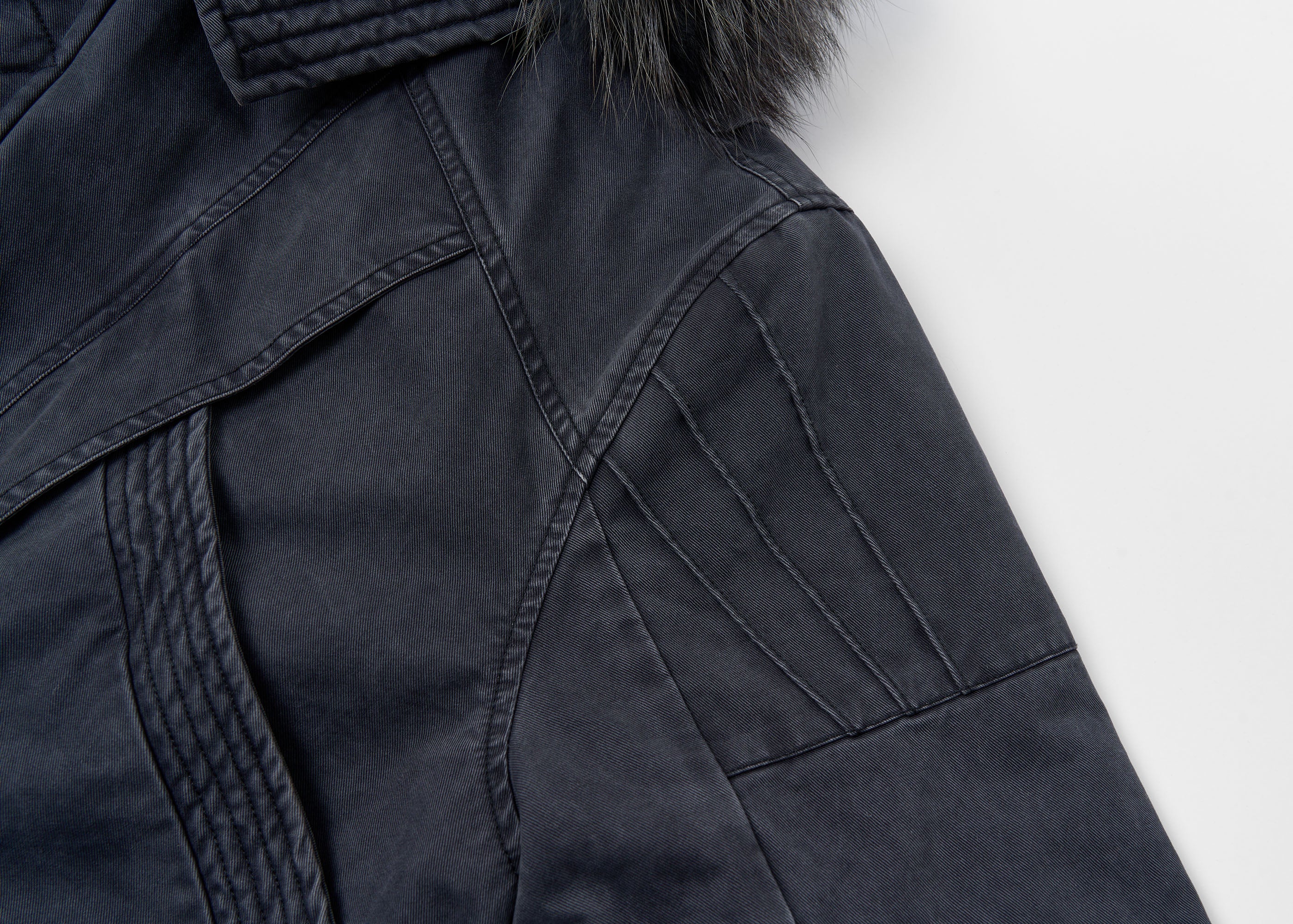 SAVAGEGROWTHWORLD Detachable Vest Faux Fur Collar Parka