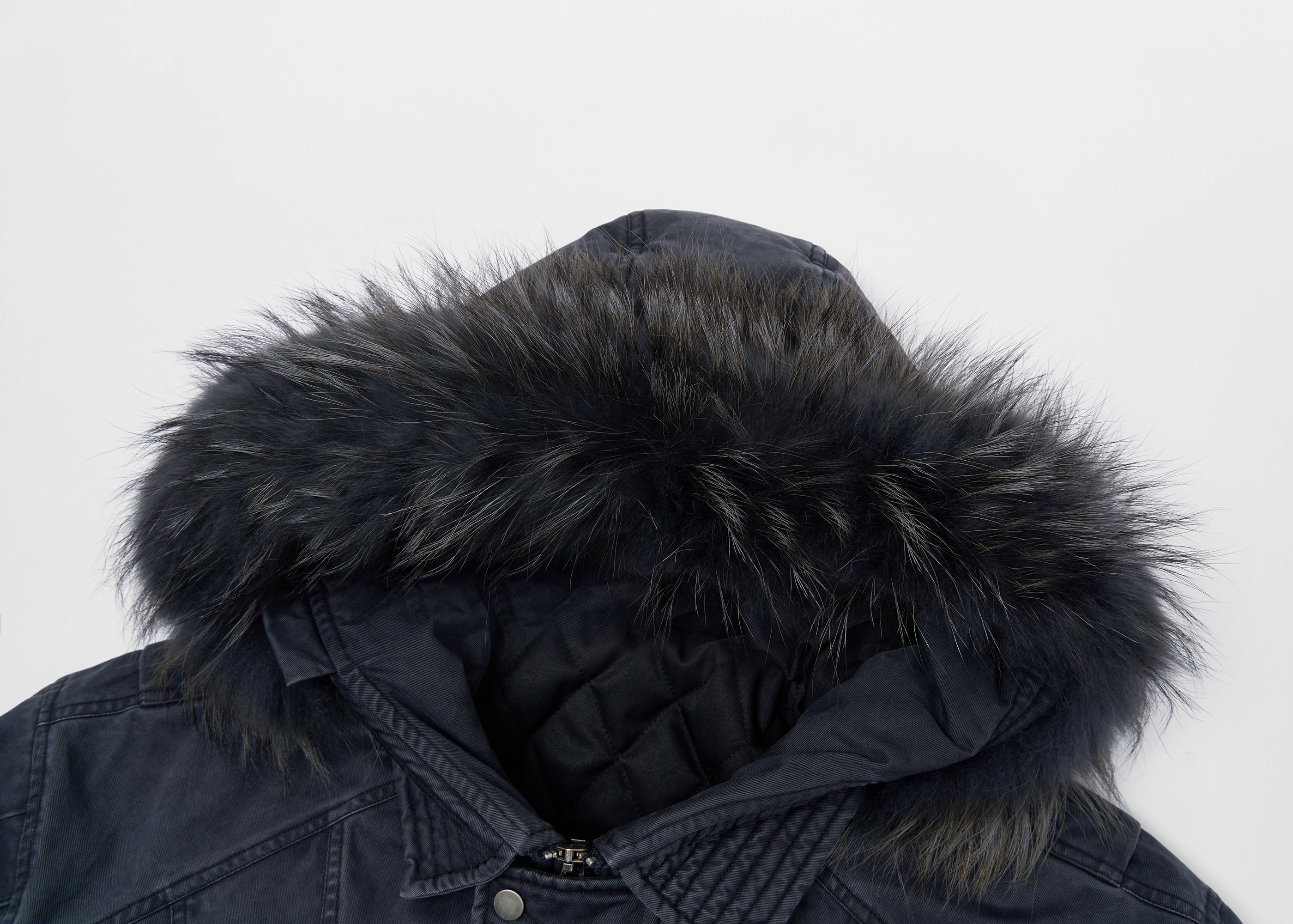 SAVAGEGROWTHWORLD Detachable Vest Faux Fur Collar Parka
