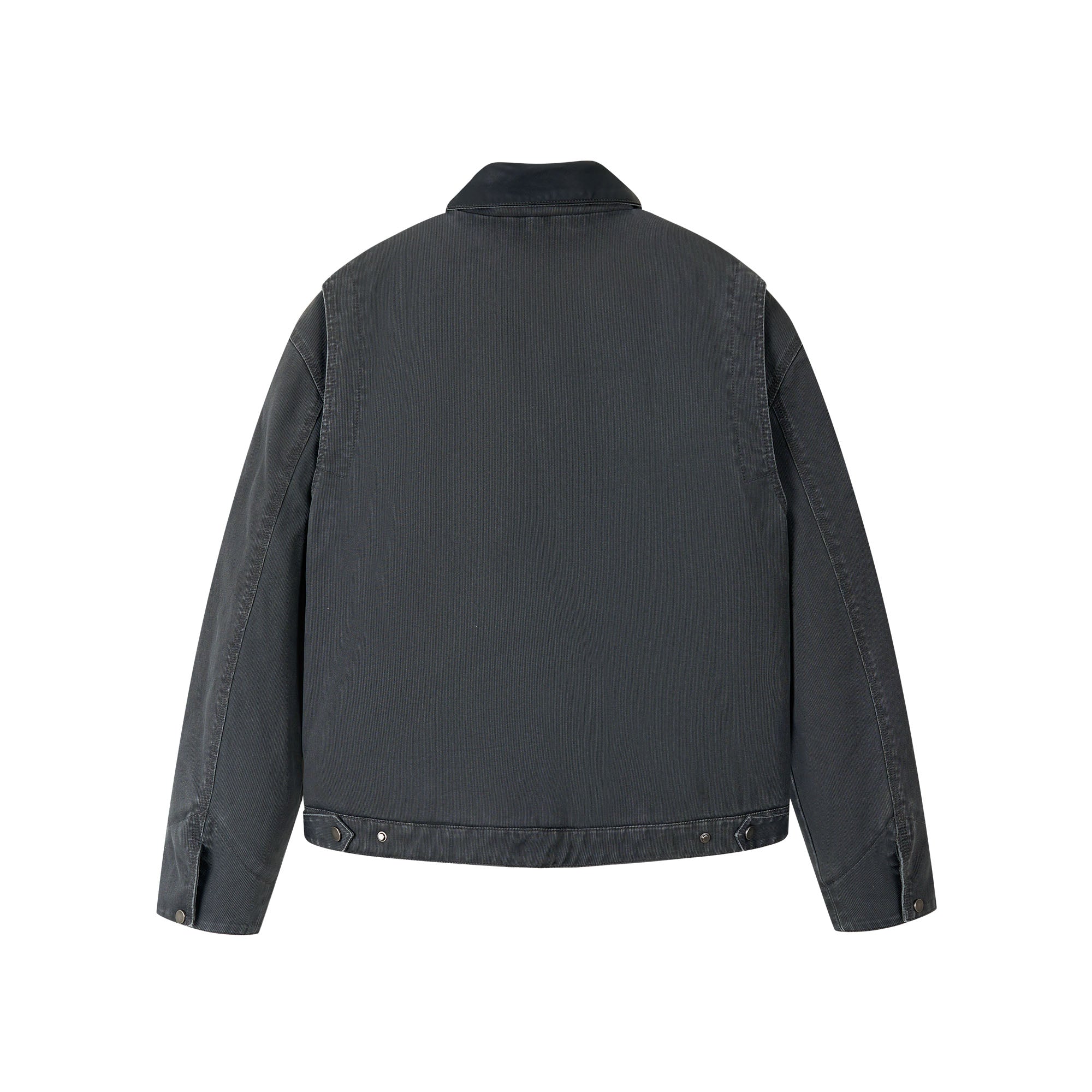 SAVAGEGROWTHWORLD Leather Collar Utility Puffer Jacket