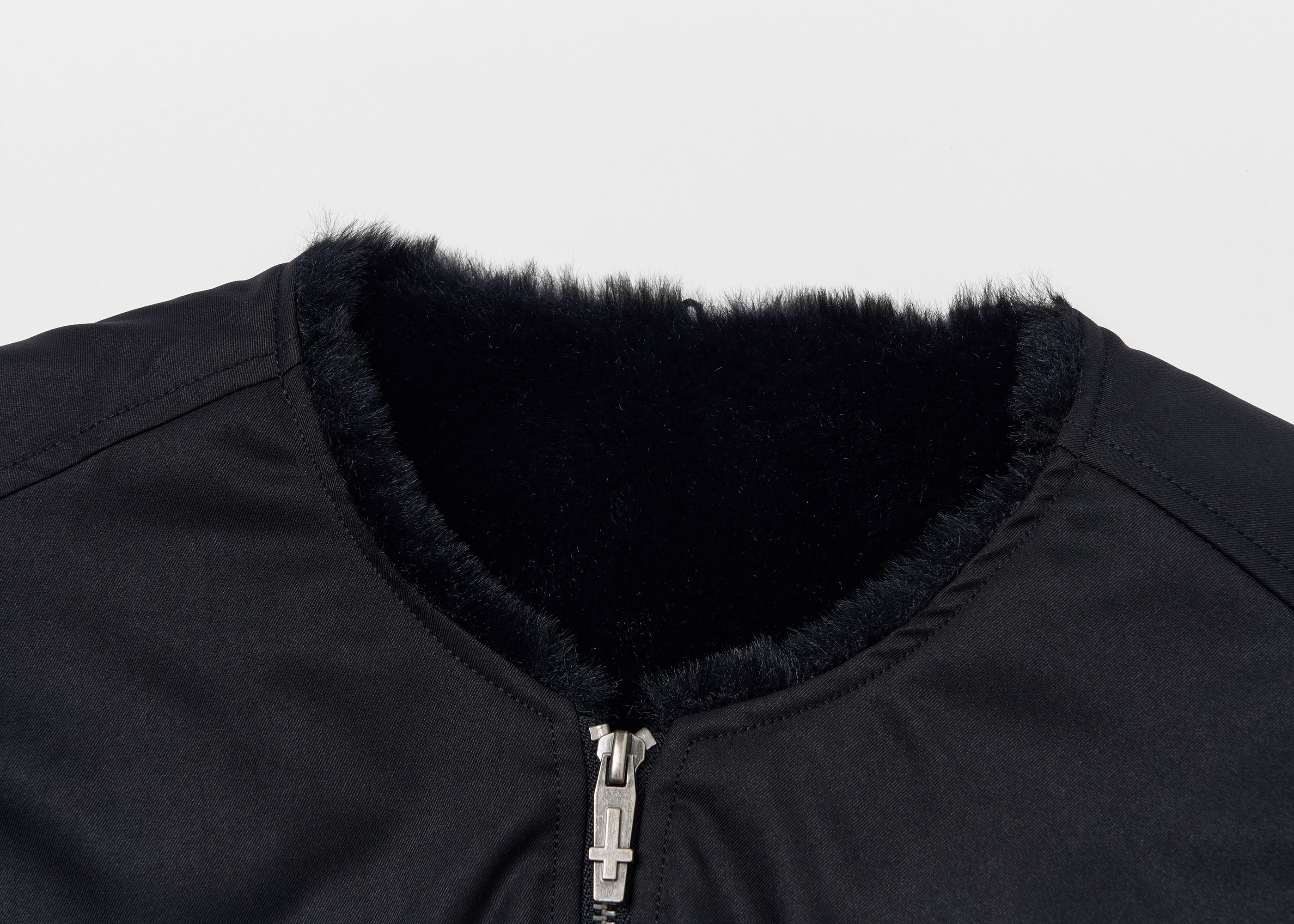 SAVAGEGROWTHWORLD Detachable Vest Faux Fur Collar Parka