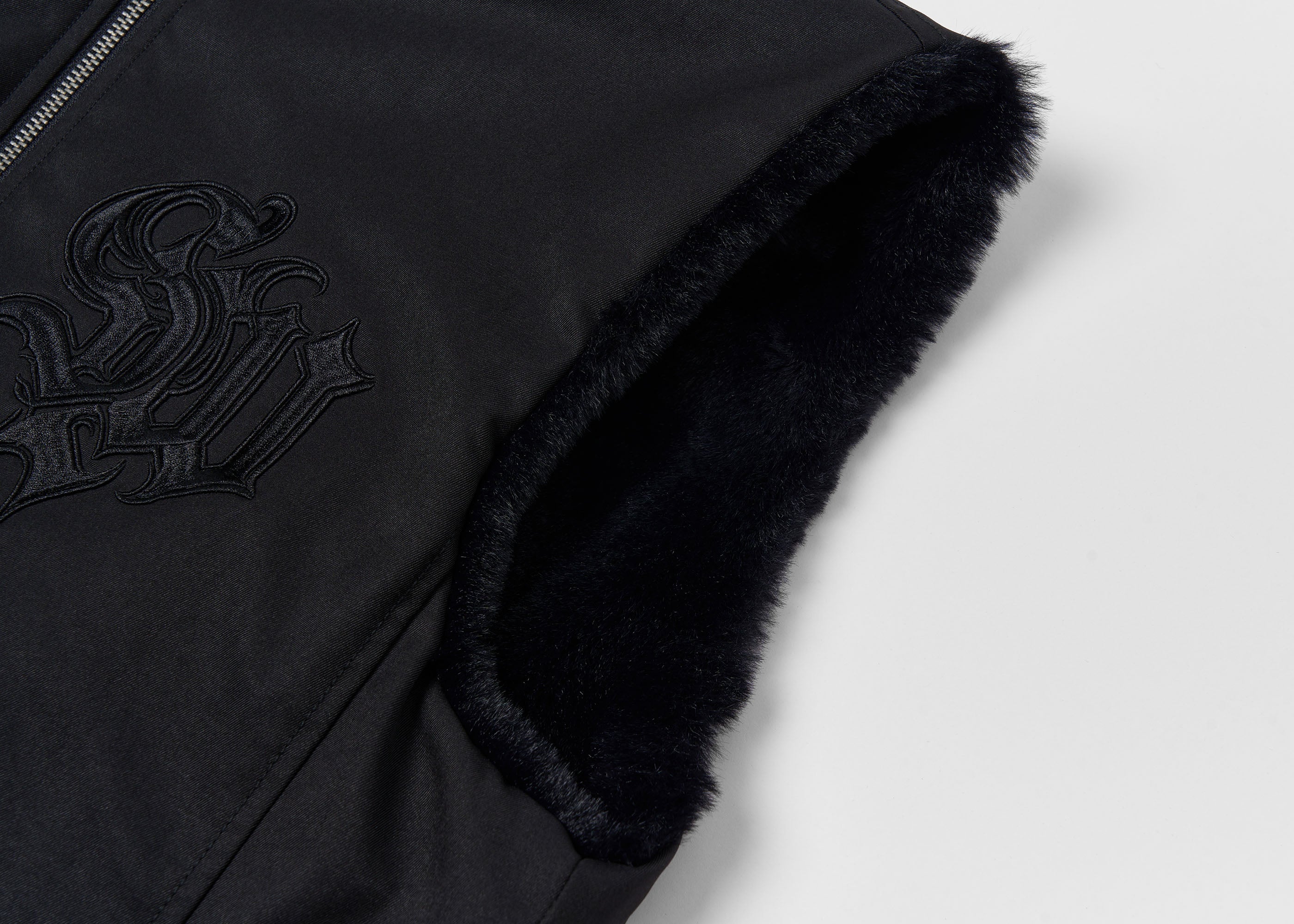 SAVAGEGROWTHWORLD Detachable Vest Faux Fur Collar Parka