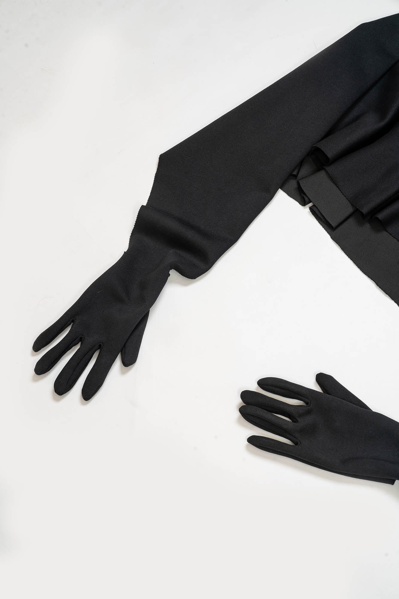 KADAKADA Hooded Glove-Sleeve Cropped Cape, premium urban and streetwear designers apparel on PROJECTISR.com, KADAKADA